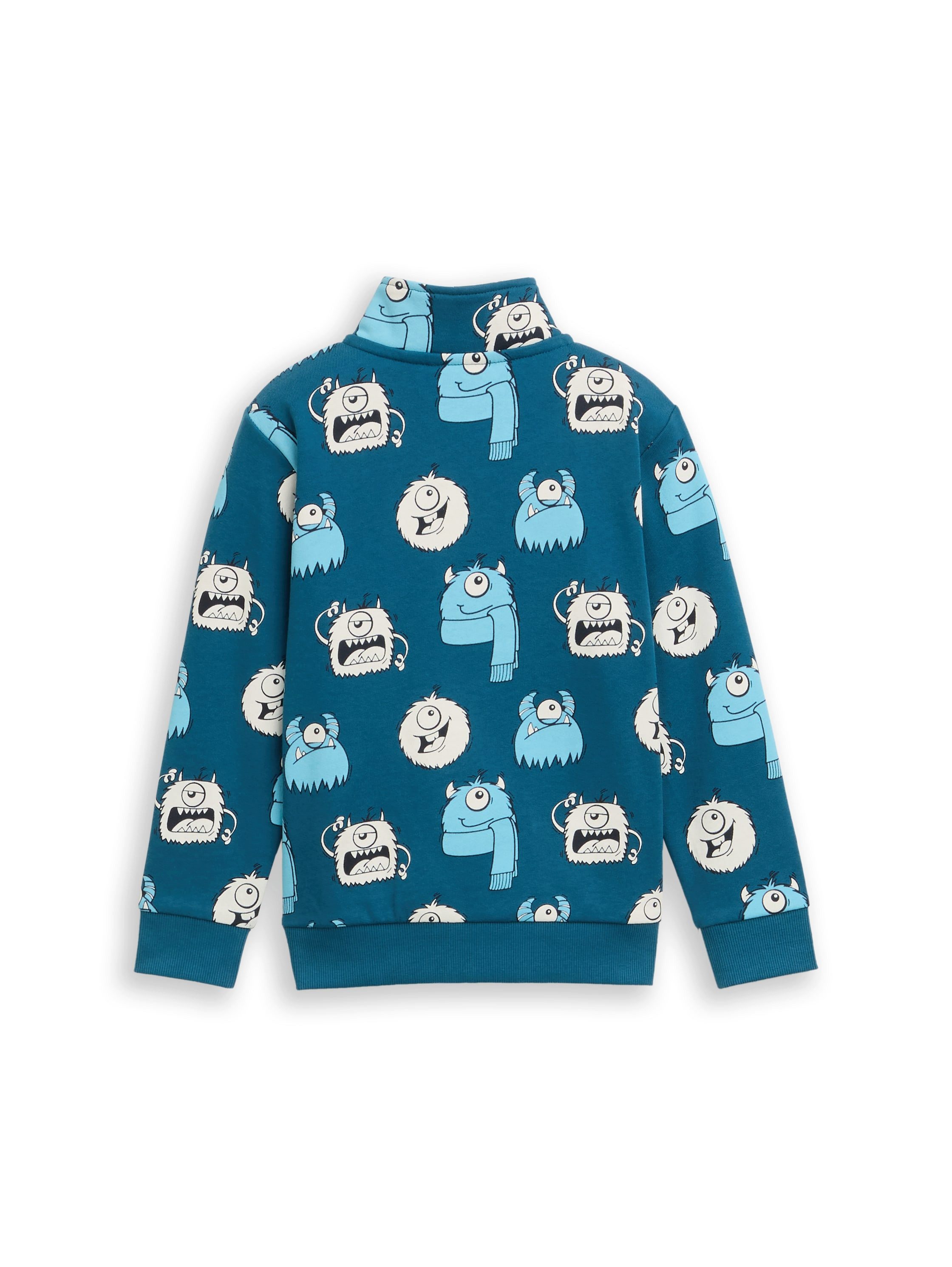 Tom Tailor Sweatvest met all-over monsterprint, voor kids
