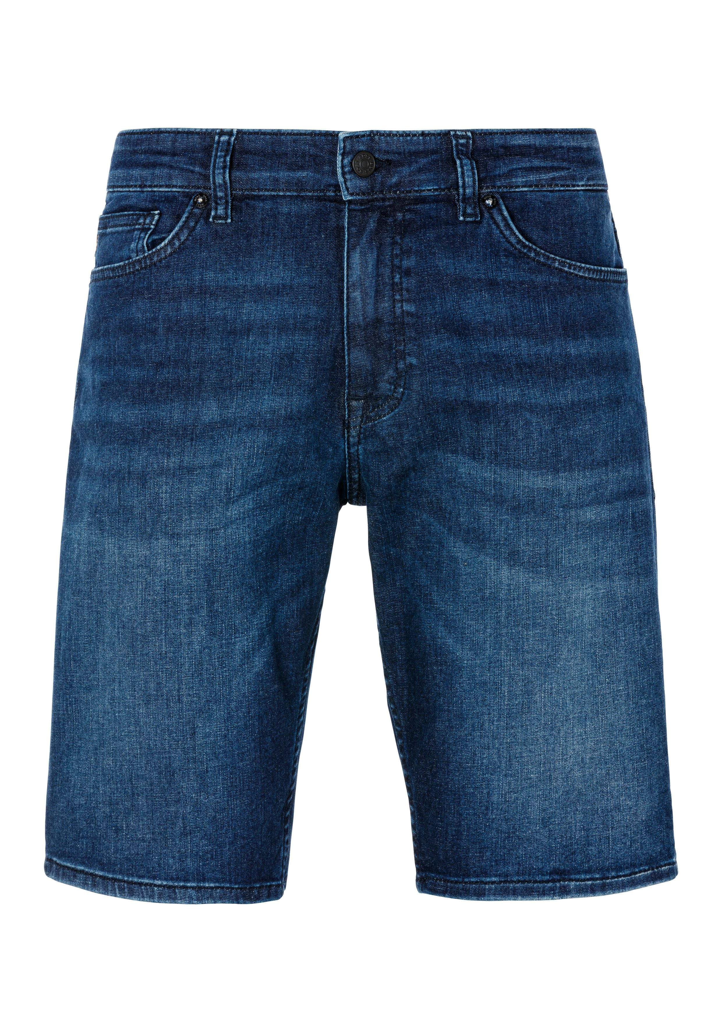 Boss Orange Short Delaware met leren badge en muntzak
