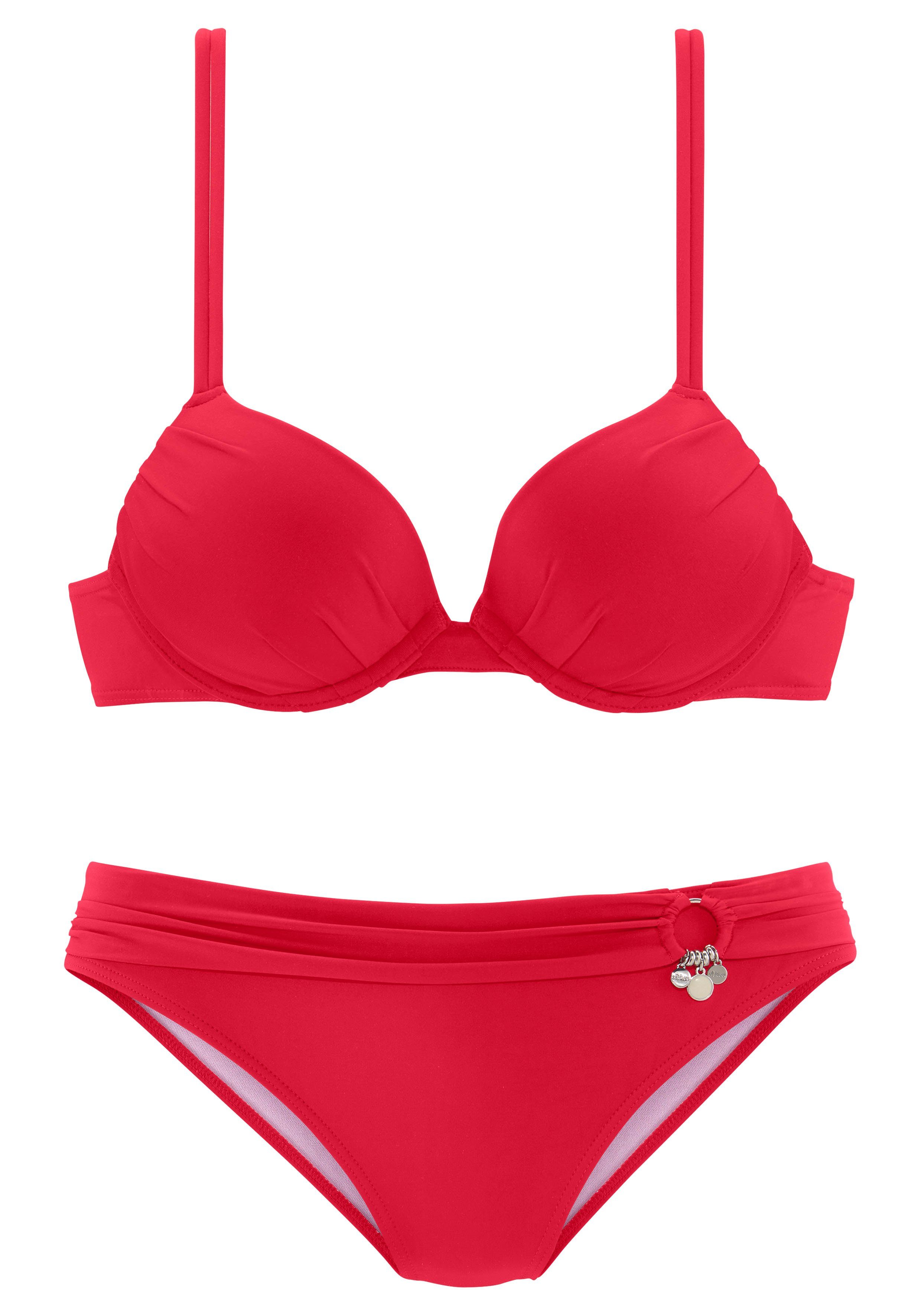 s.Oliver RED LABEL Beachwear Push-upbikini met sierring aan de broek