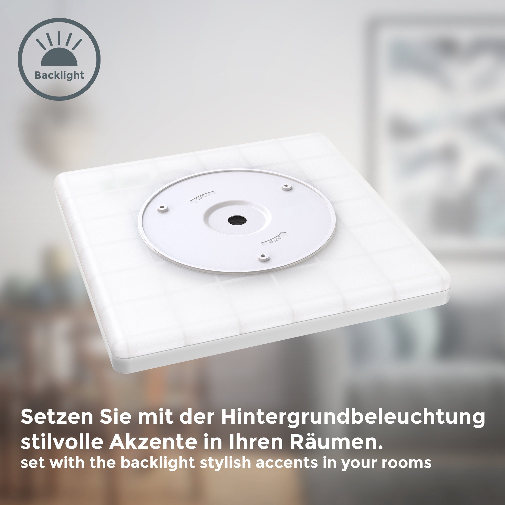 B.K.Licht Led-plafondlamp BK_DP1311 LED paneelplafondlamp, dimbaar, indirect licht Geheugenfunctie, neutraal wit licht, 18 watt, 2.400 Lm, L: 29,3 cm (1 stuk)