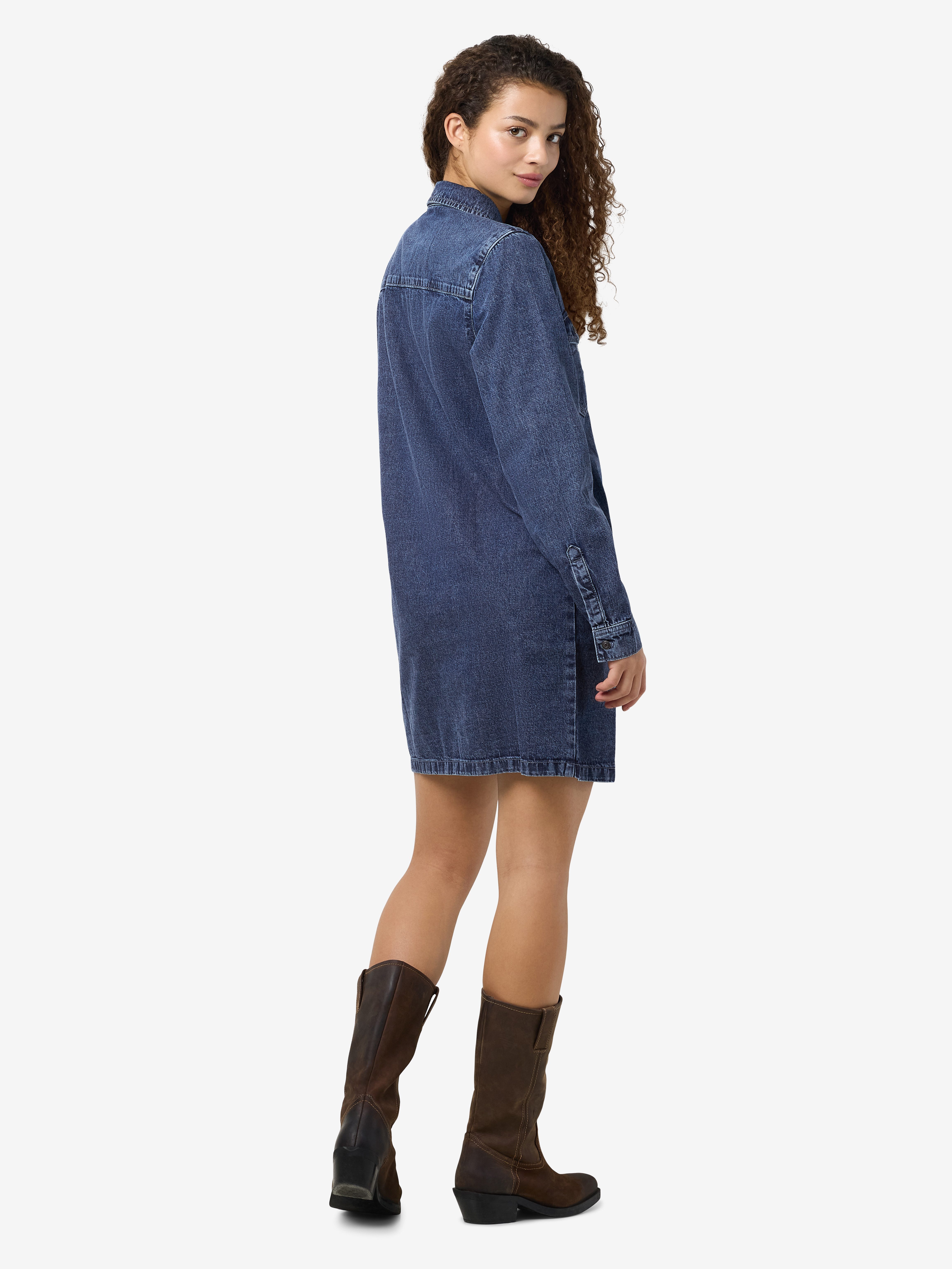 Noisy may Jeans jurk NMNEW SIGNE L/S DENIM DRESS VI002MB LX
