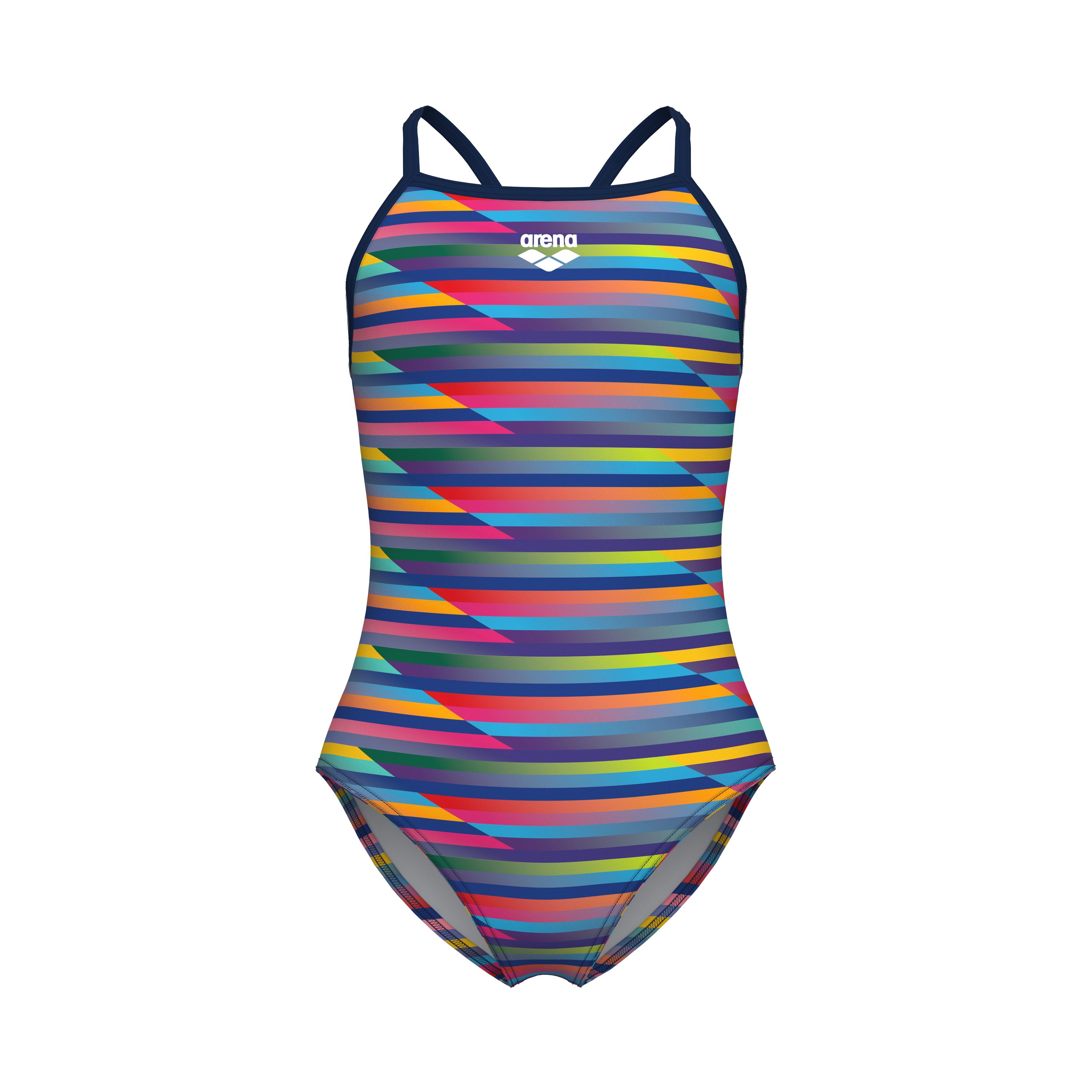 Arena Badpak Performance meisjes racing stripe light drop rug zwempak