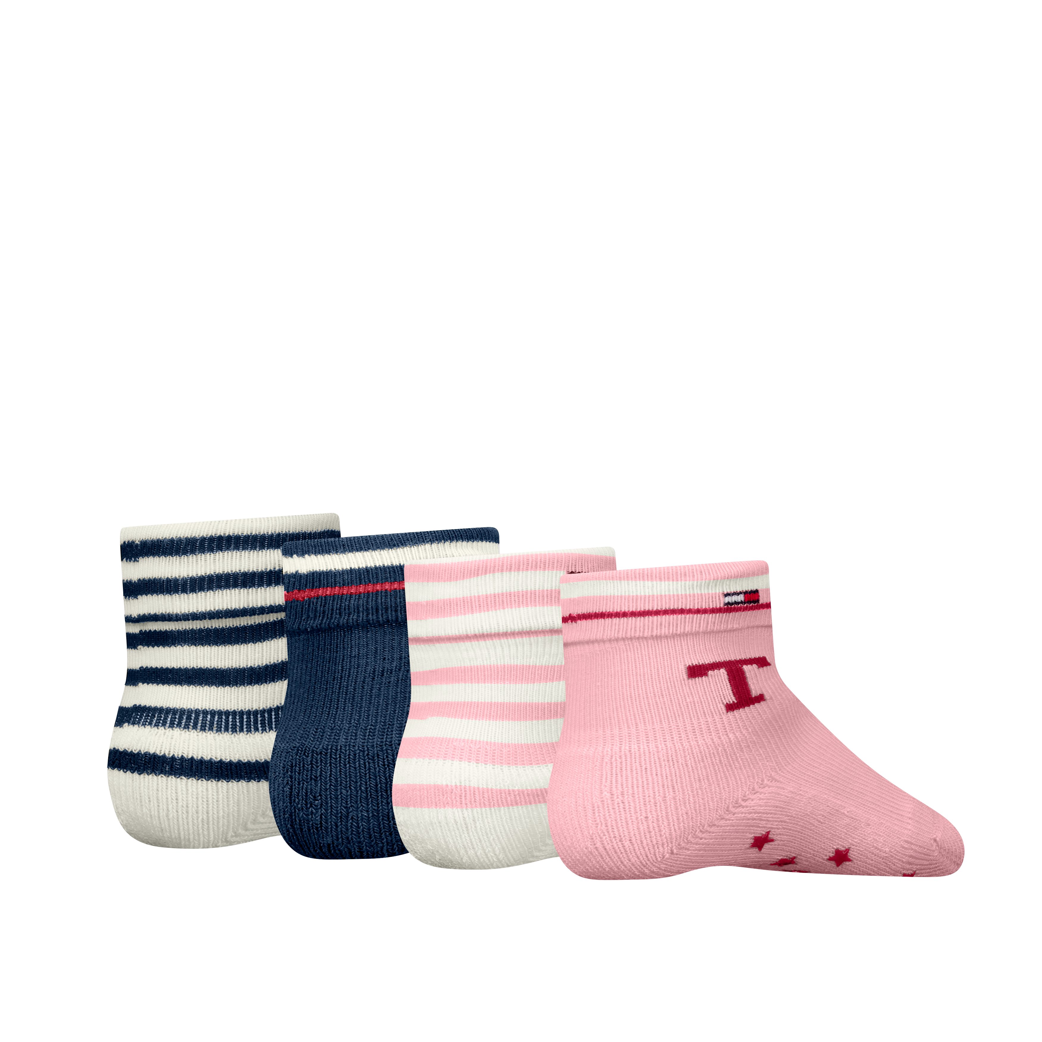 Tommy Hilfiger Sokken TH BABY SOCK 4P FOLD OVER STRIPE ECOM (Set van 4)