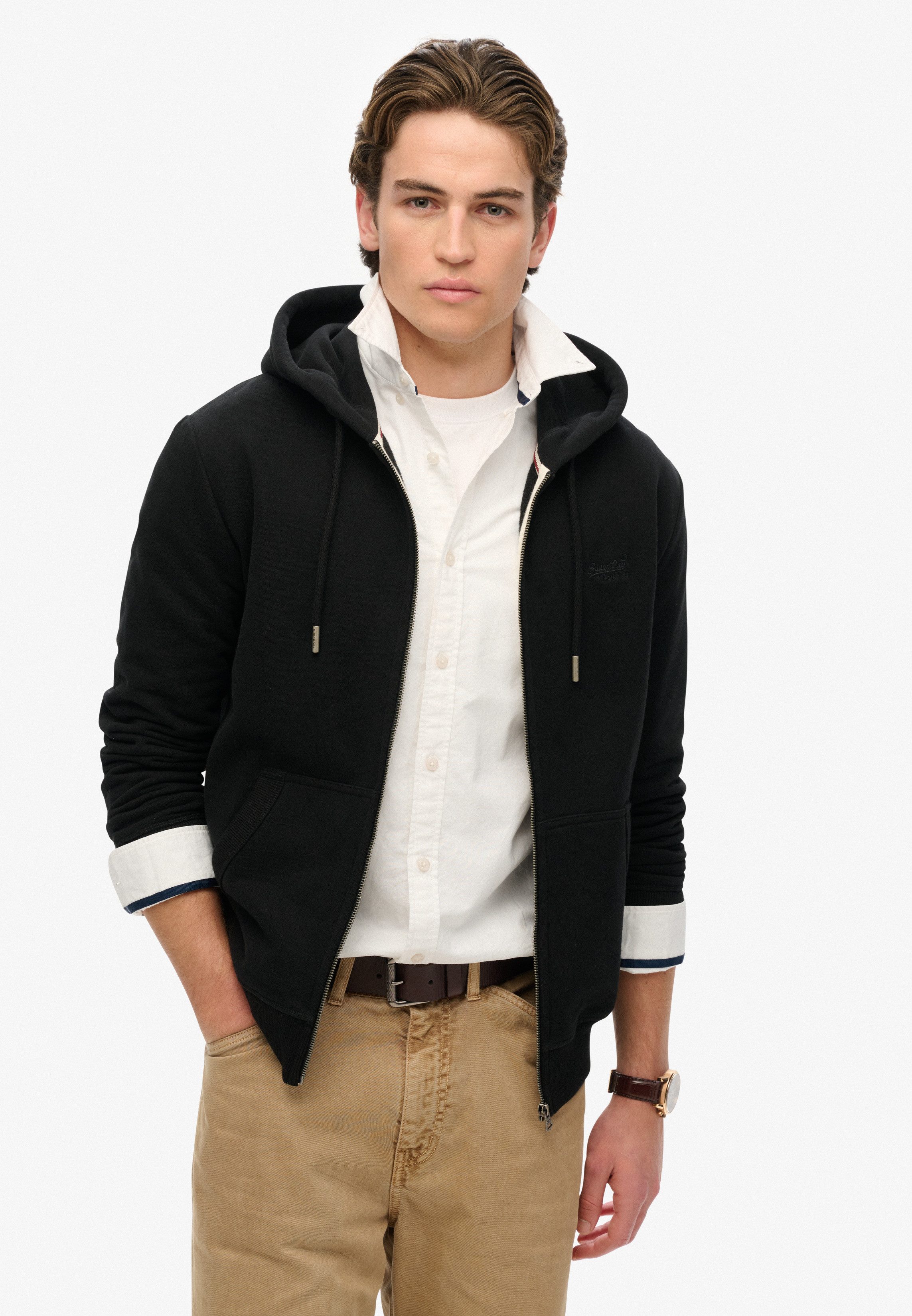 Superdry Capuchonsweatvest ESSENTIAL LOGO ZIP HOODIE HB