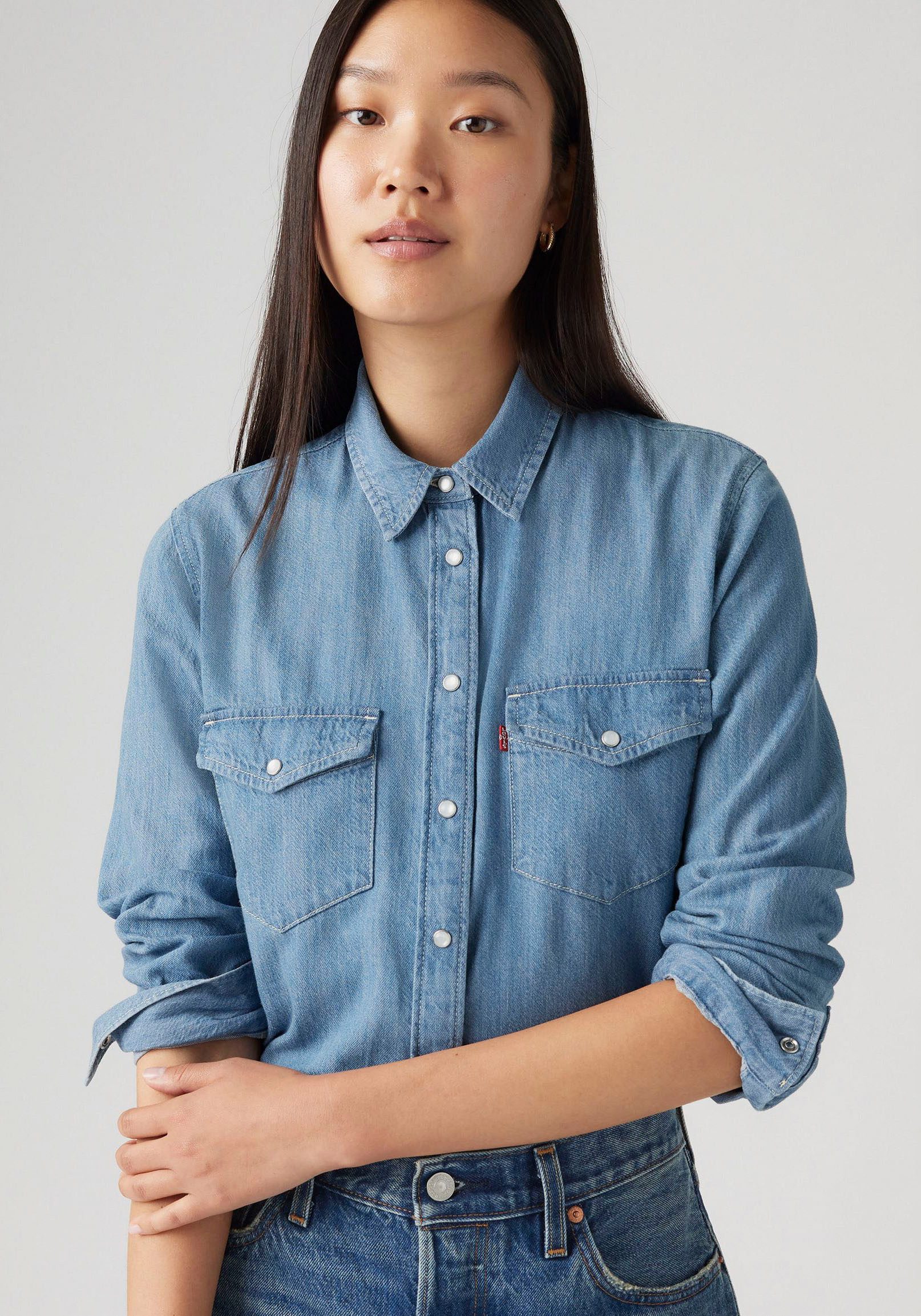 Levi's® Jeans blouse ESSENTIAL WESTERN met borstzakken met drukknopen