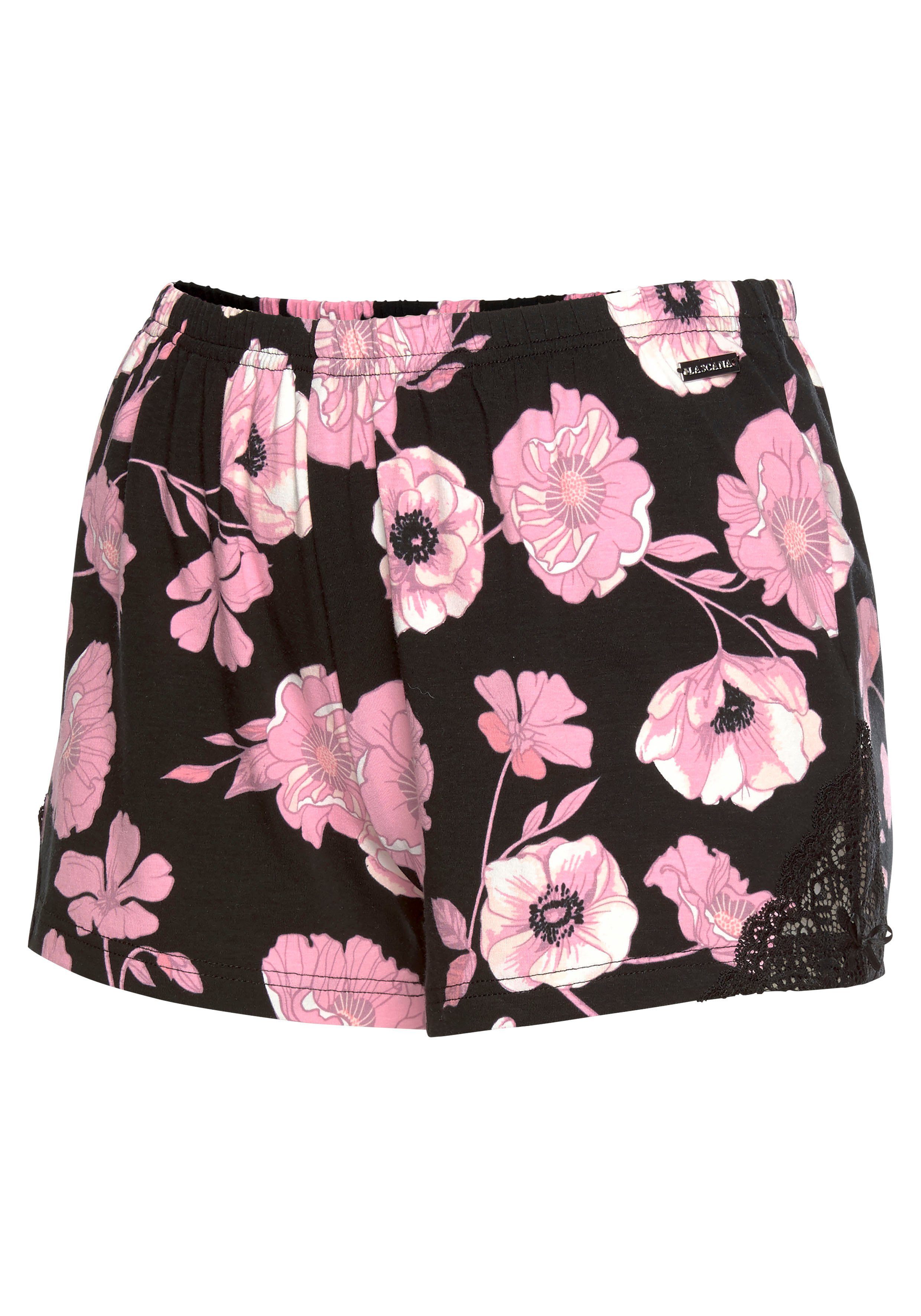 Lascana Short met kanten inzetten