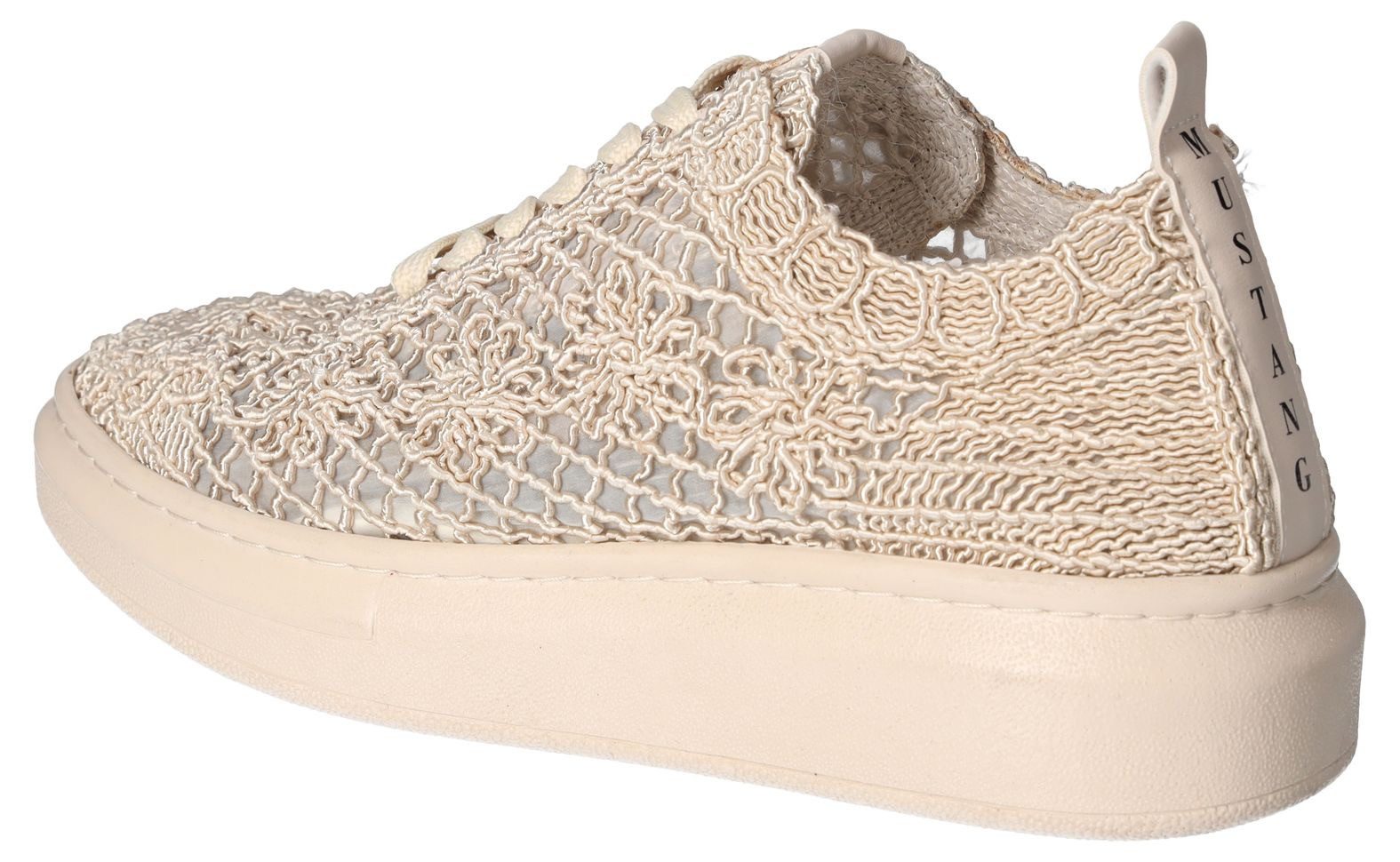 Mustang Shoes Sneakers , plateausneaker, veterschoen met sleehak