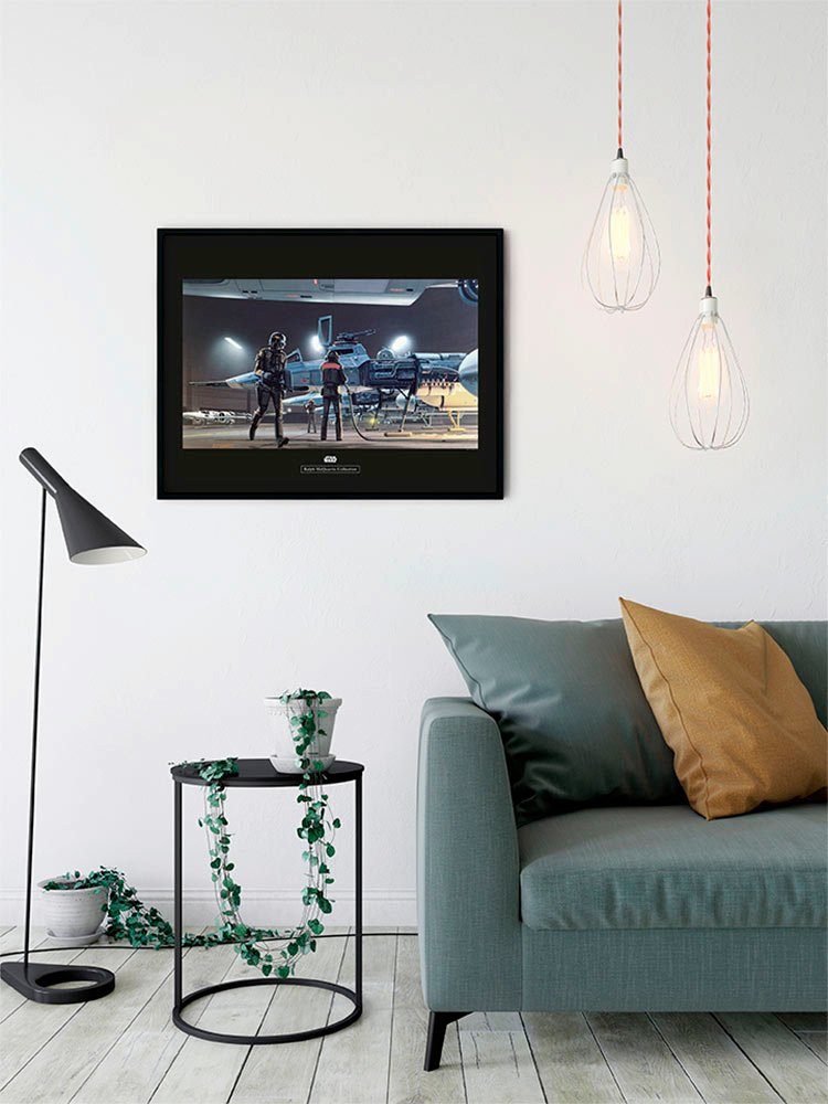 Komar Wanddecoratie Star Wars Classic RMQ Yavin Y-Wing Wanddecoratie voor de kinderkamer - zonder lijst (1 stuk)