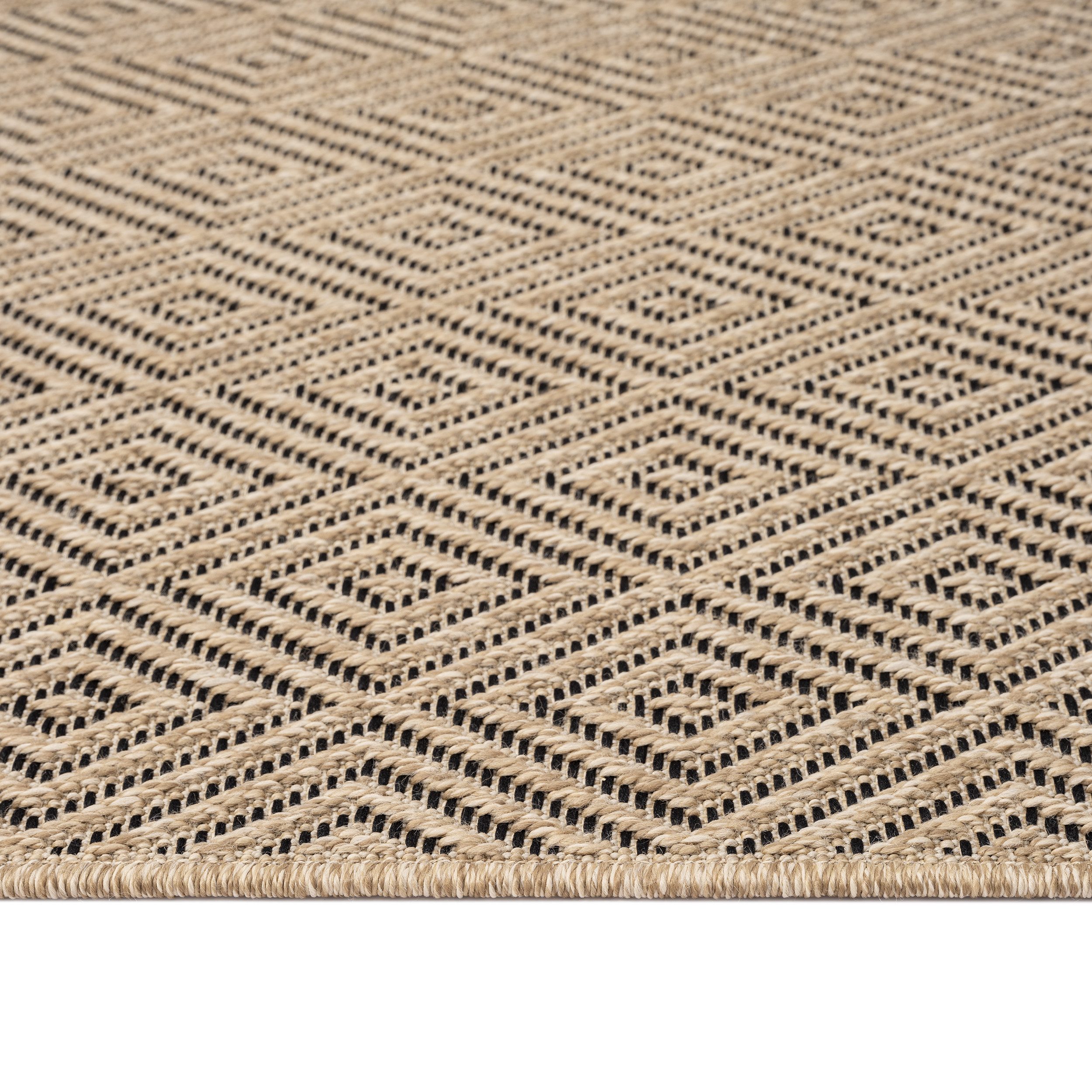 merinos Vloerkleed Kenzy robuuste binnen- en buiten tapijt in natuurlijke jute-look, weerbestendig