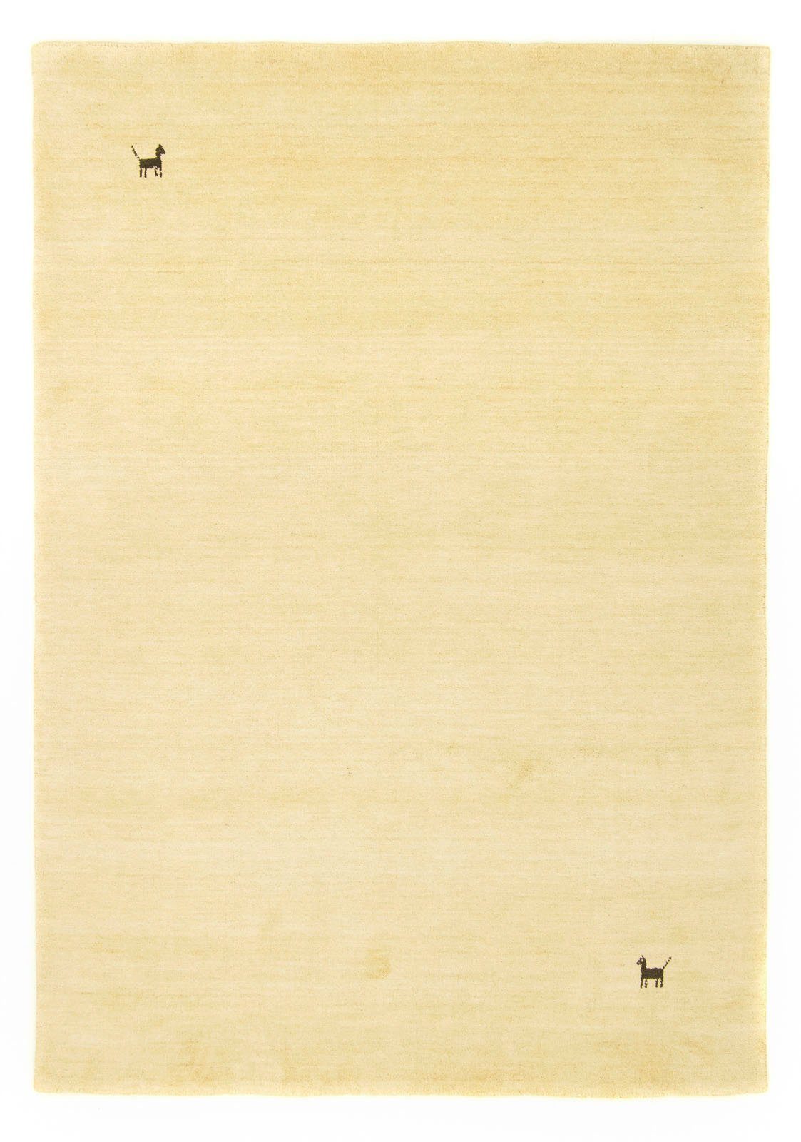 morgenland Wollen kleed Gabbeh-kleed met de hand geweven beige Laagpolig