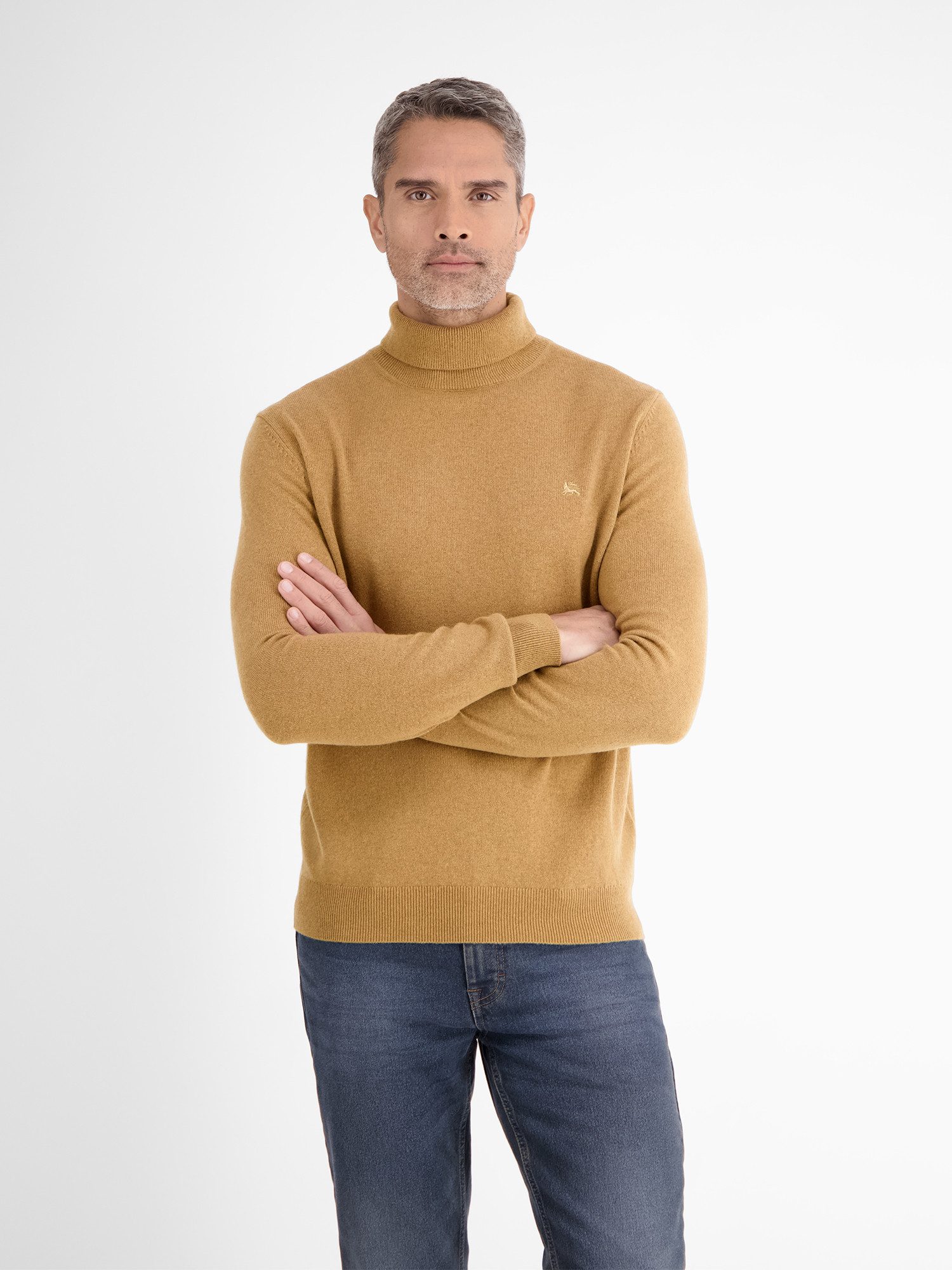 Lerros Gebreide trui LERROS schapenwol turtleneck pullover met kasjmierpercentage