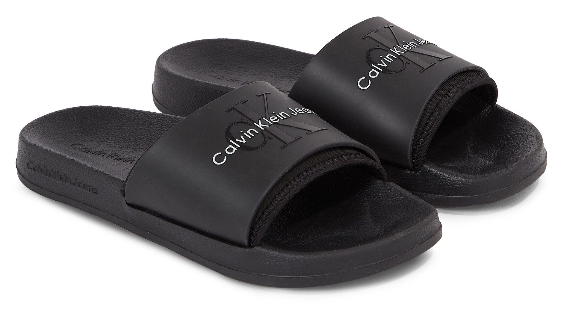 Calvin Klein Badslippers SLIDE MONOGRAM TPU ML WN zomerschoen, slippers, poolslides, met logo-opschrift