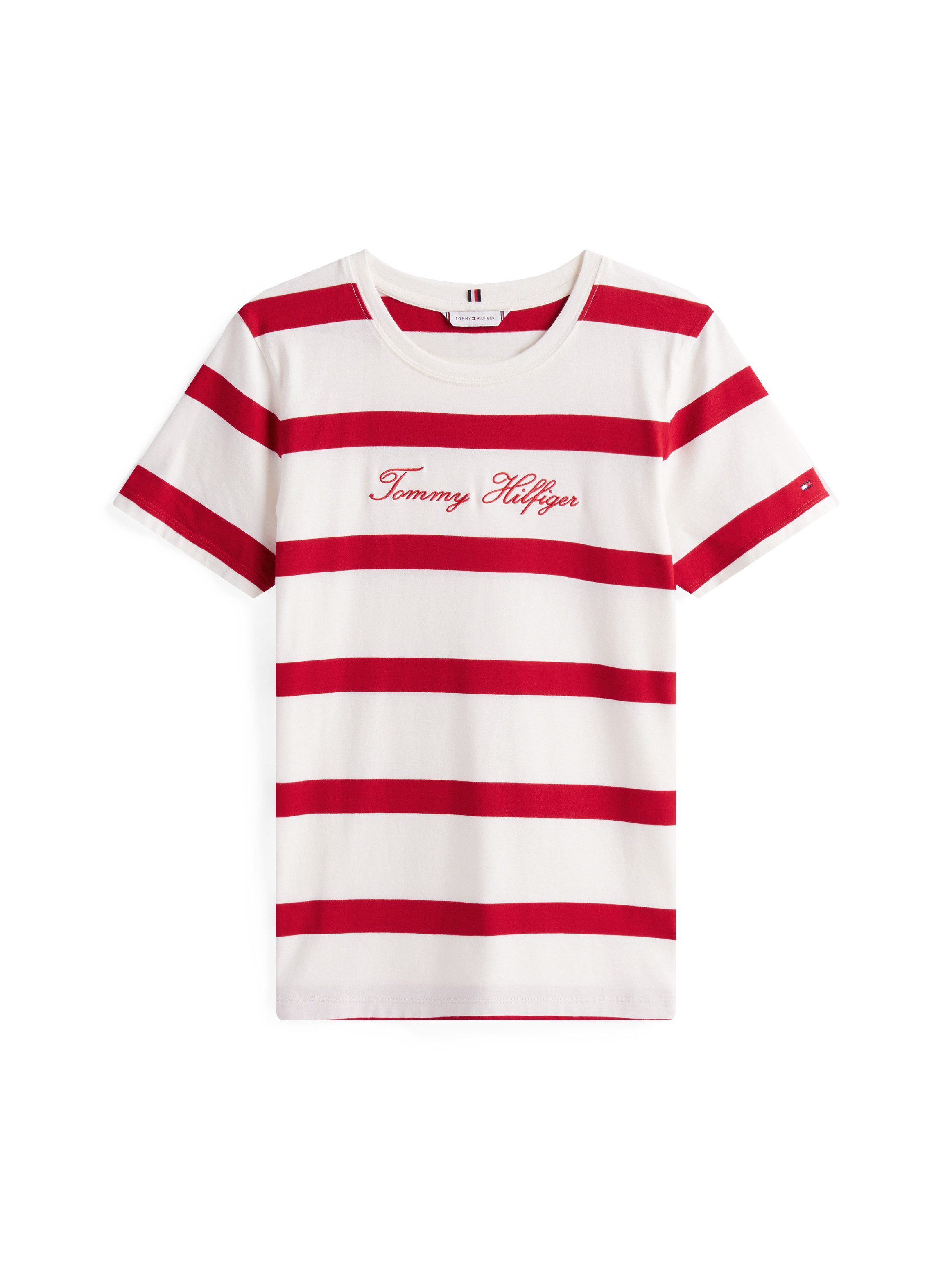 Tommy Hilfiger Shirt met korte mouwen SCRIPT REG C-NK SS T-SHIRT met tommy hilfiger script-logo-opschrift