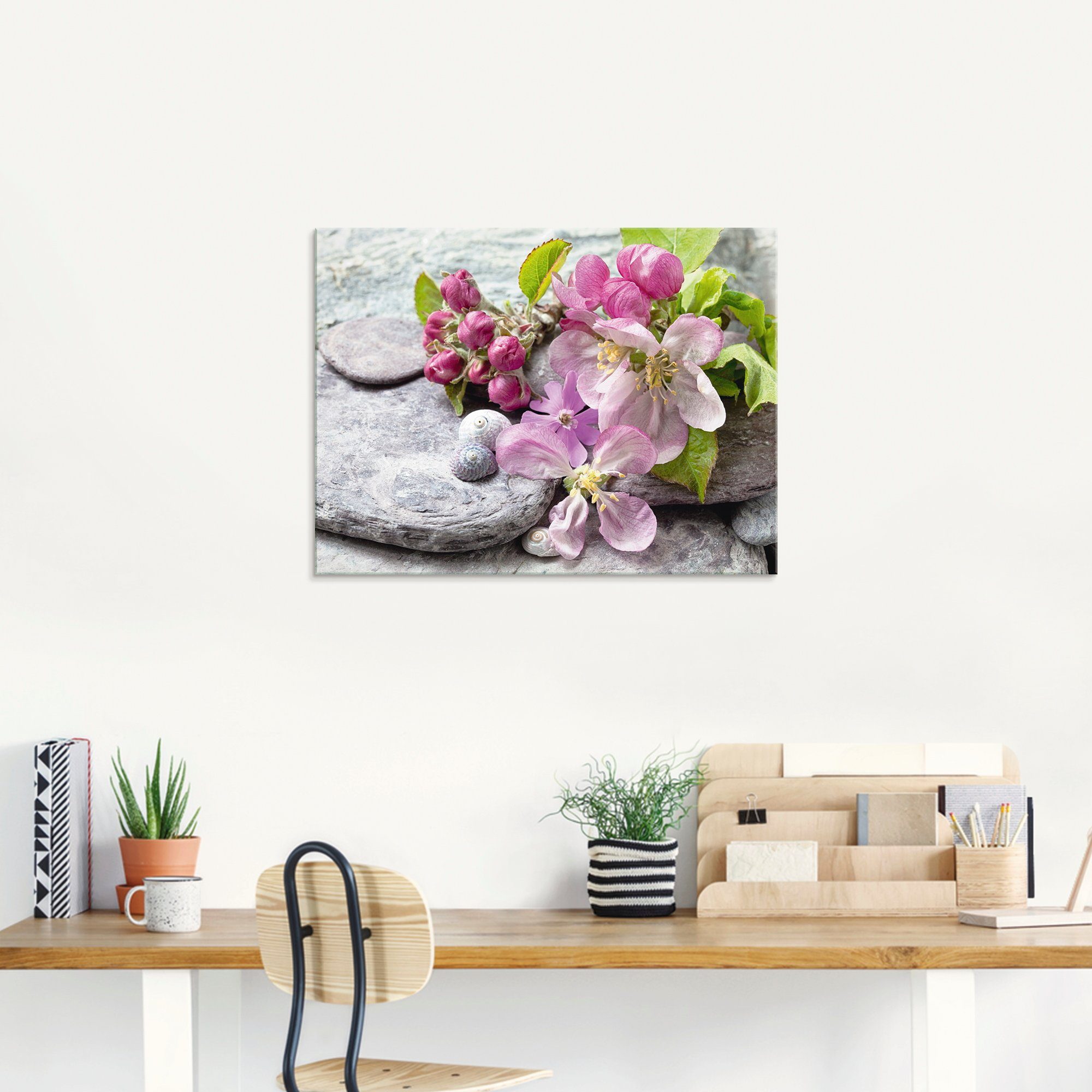 Artland Print op glas Appelbloesem in verschillende maten