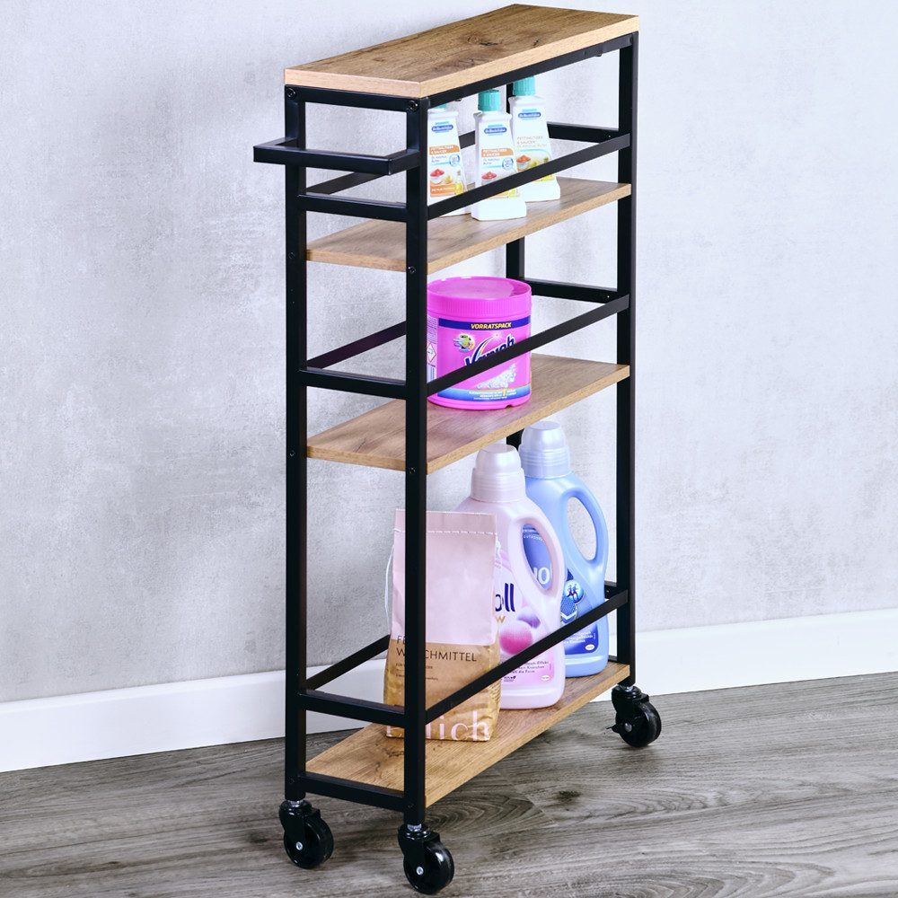 KESPER for kitchen & home Trolley Niswagen, zwart (1 stuk)