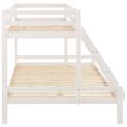luettenhuett kinderledikant alpi met 2 slaapplaatsen, inclusief lattenbodem en ladder, van massief grenenhout, stapelbed wit