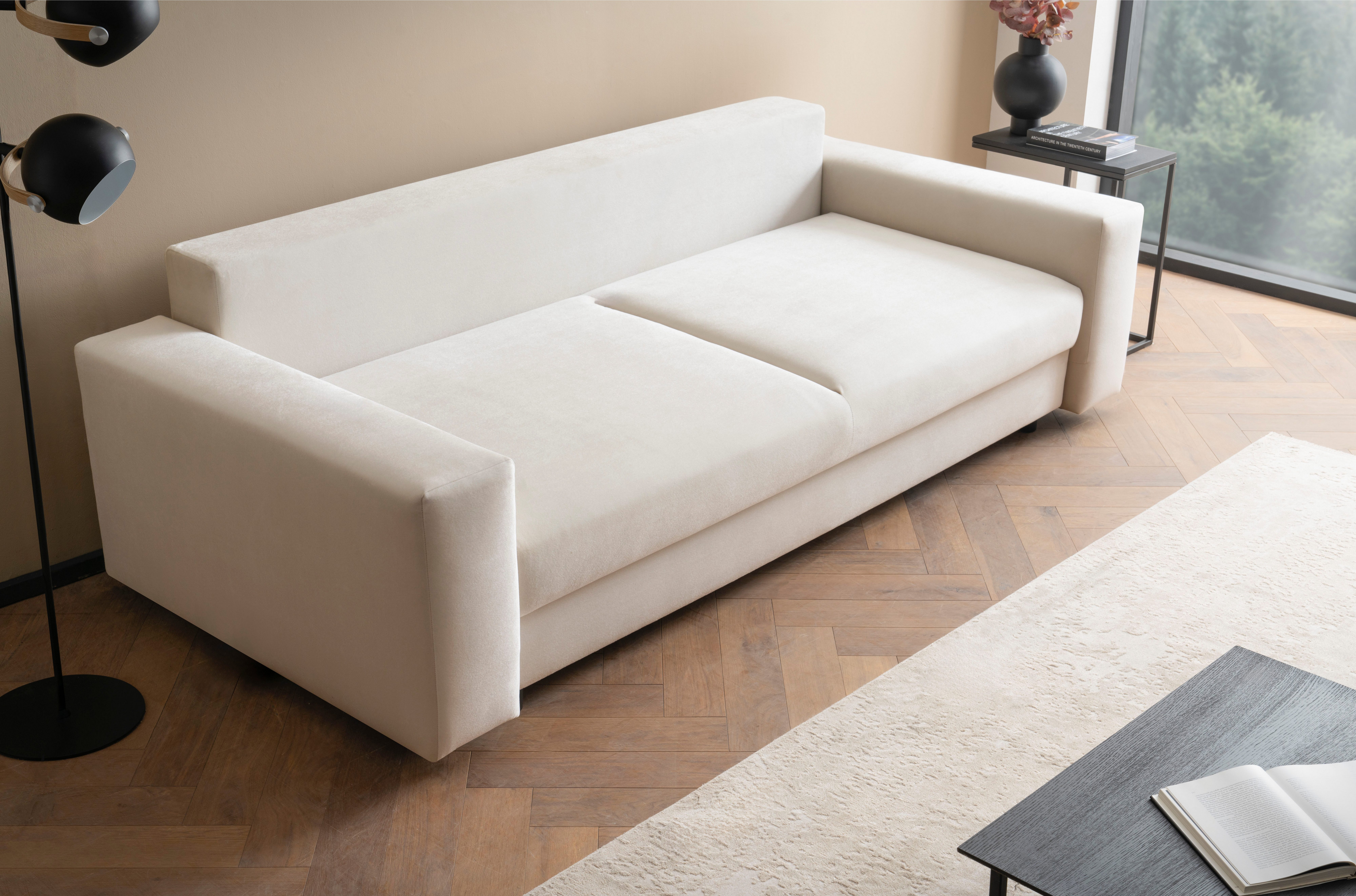 LeGer Home by Lena Gercke Slaapbank Imoga, kussen met slaapfunctie, 3-zits bank, bank met bedlade in moderne kleuren en stoffen, bedfunctie, ligoppervlak: 200x150 cm