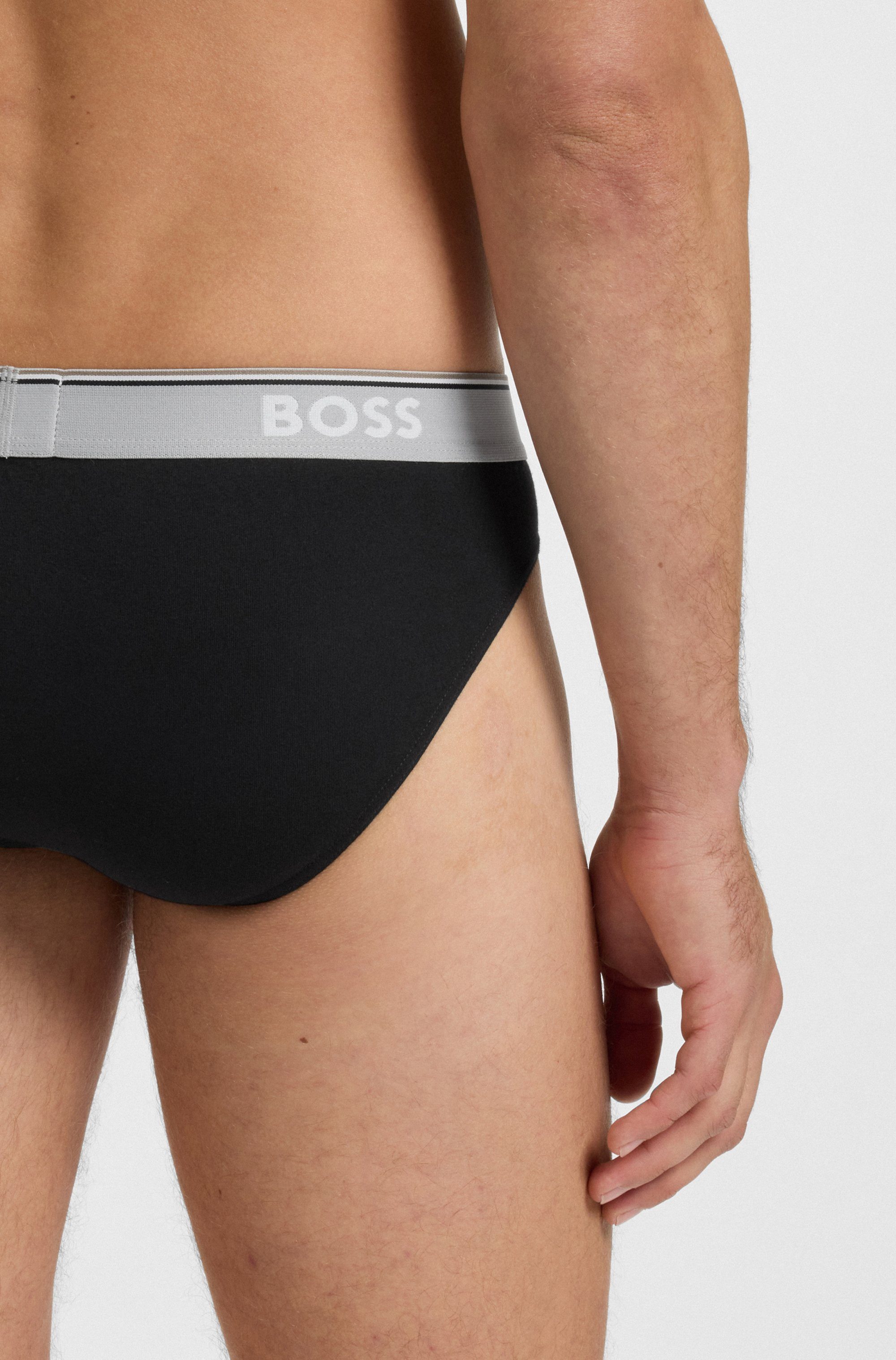 BOSS Slip Brief 3P Power met boss-opdruk (set, 3 stuks)