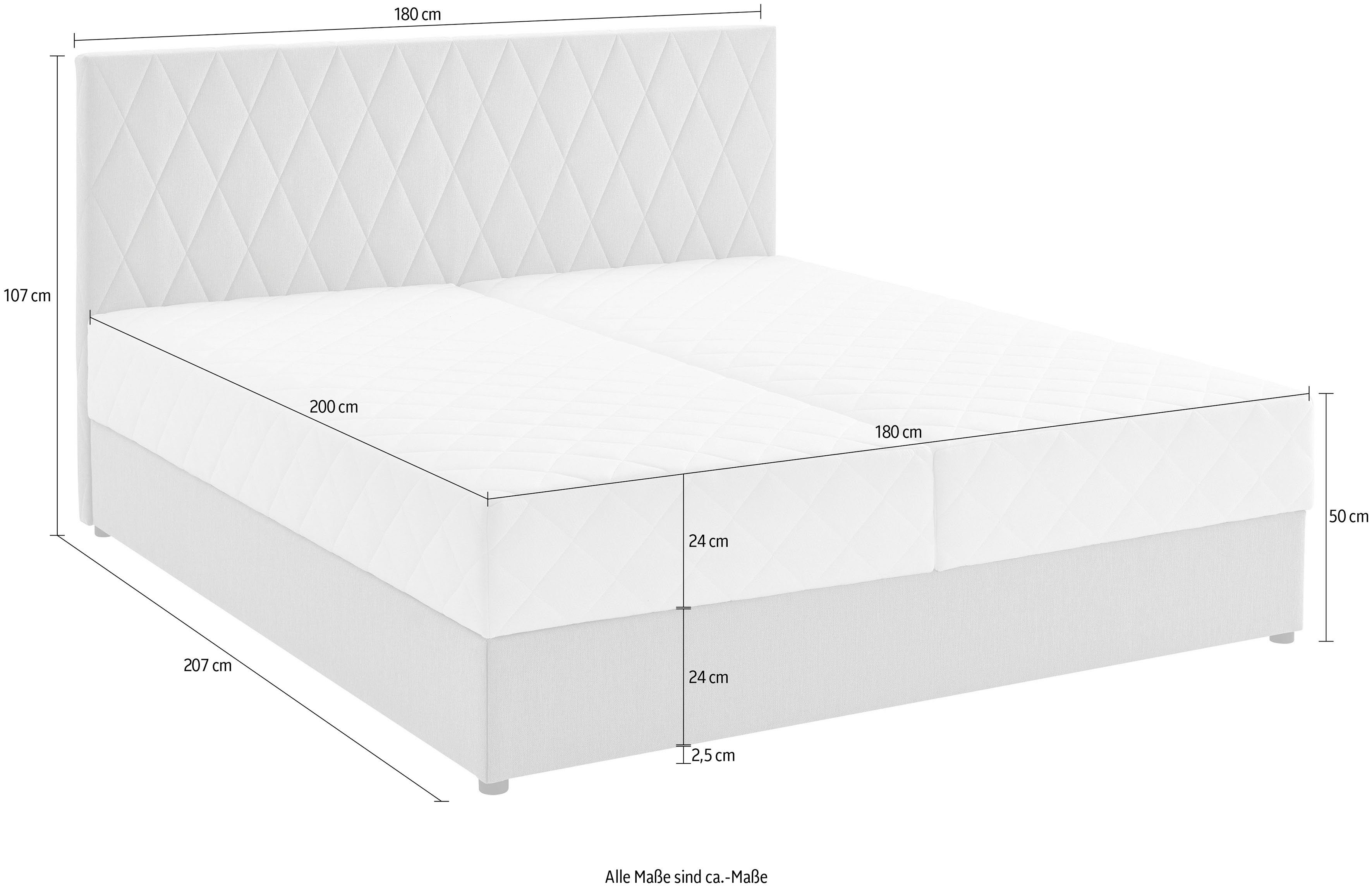 ATLANTIC home collection Boxspring "Benita", OTTOs Choice! Topseller incl. bedlade beschikbaar in verschillende maten, incl. zakverenmatras