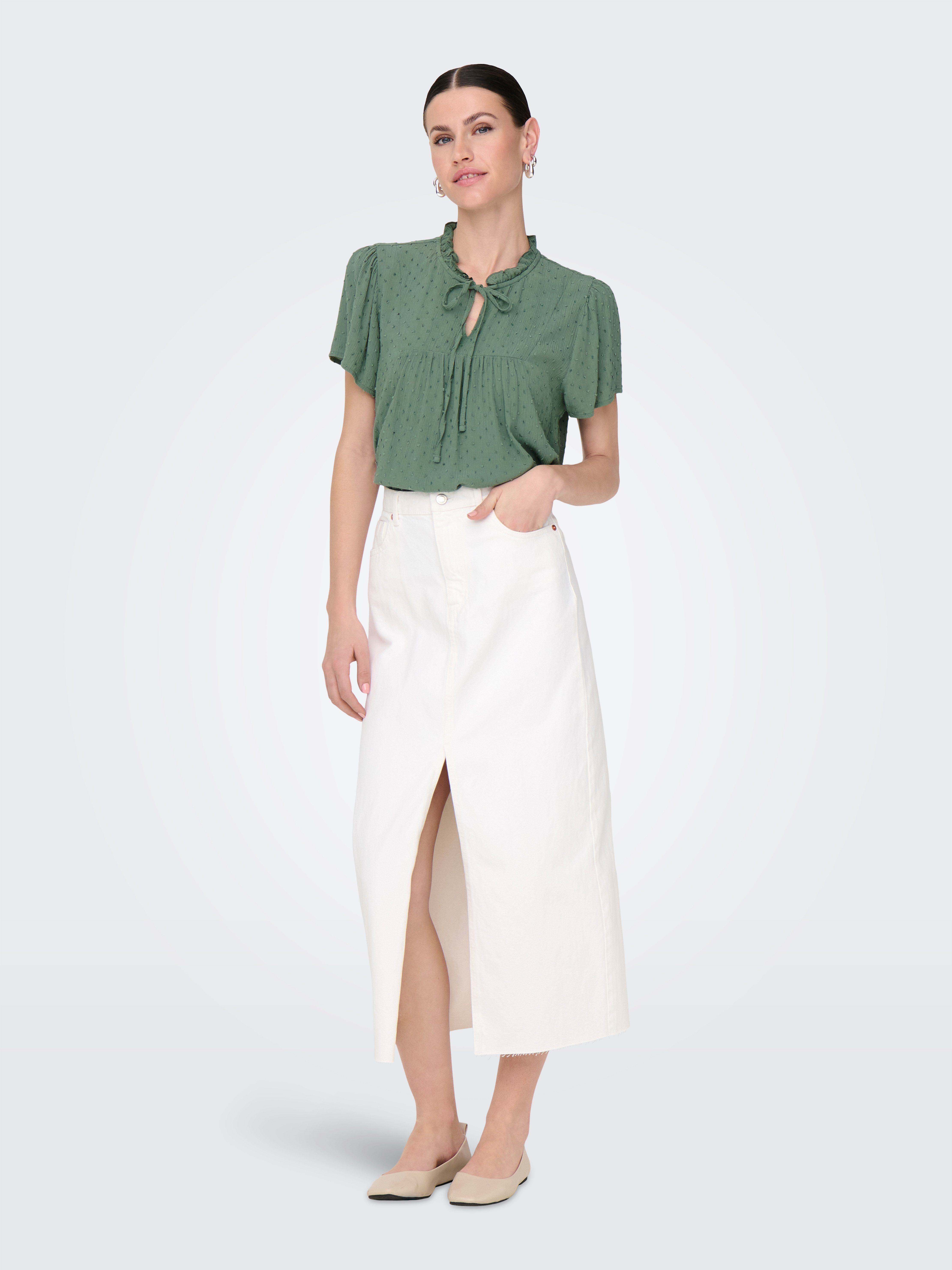 JDY Blouse met korte mouwen JDYLIMA LIFE S/S TOP WVN NOOS