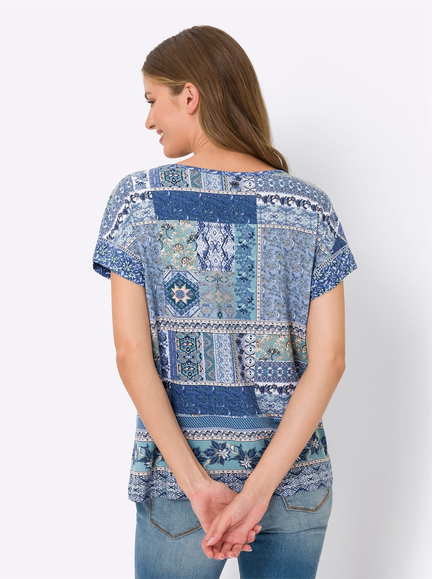heine Shirt met korte mouwen Gedessineerd shirt (1-delig)