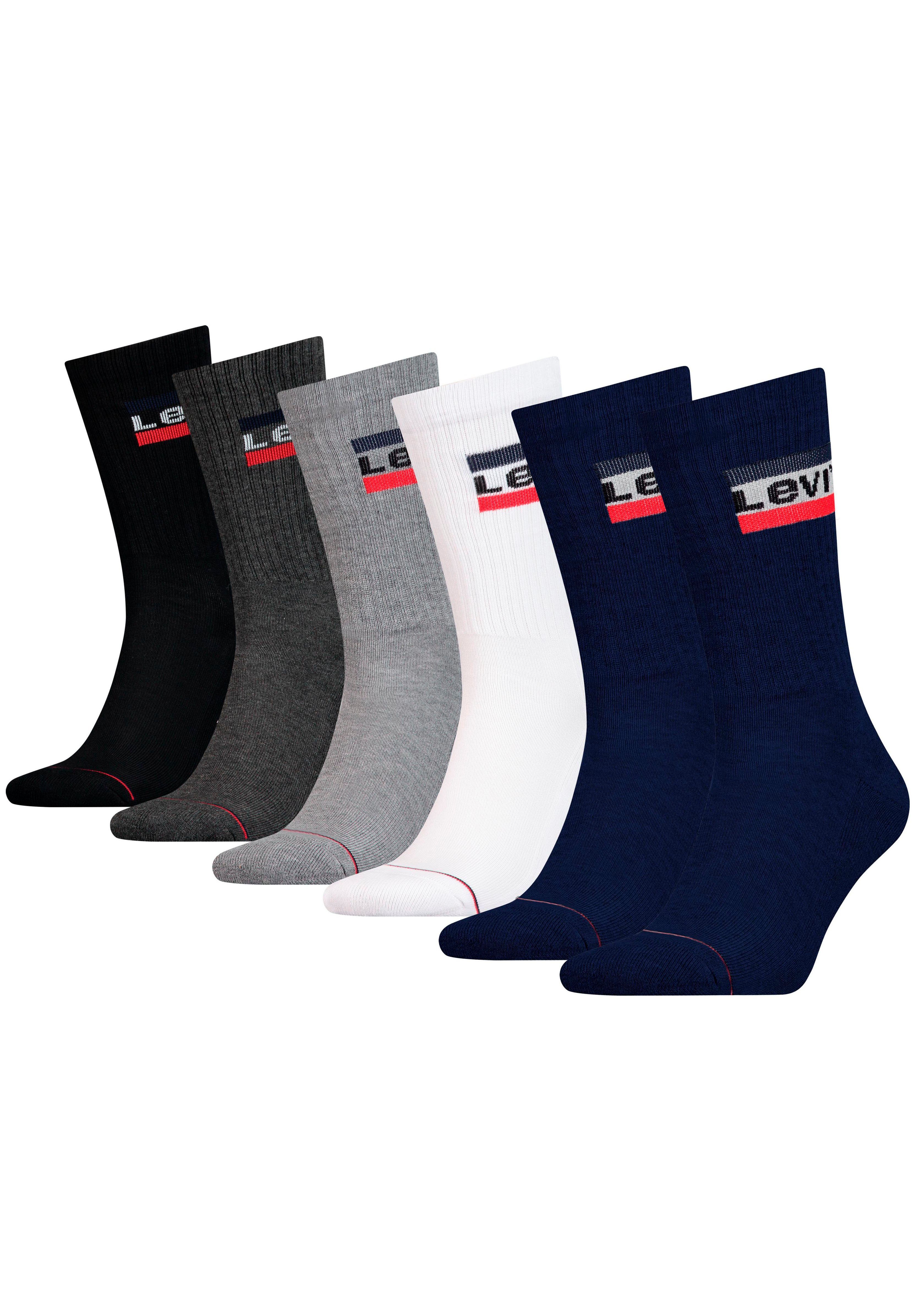Levi's® Sokken met brede logoband (6 paar, Set van 6)