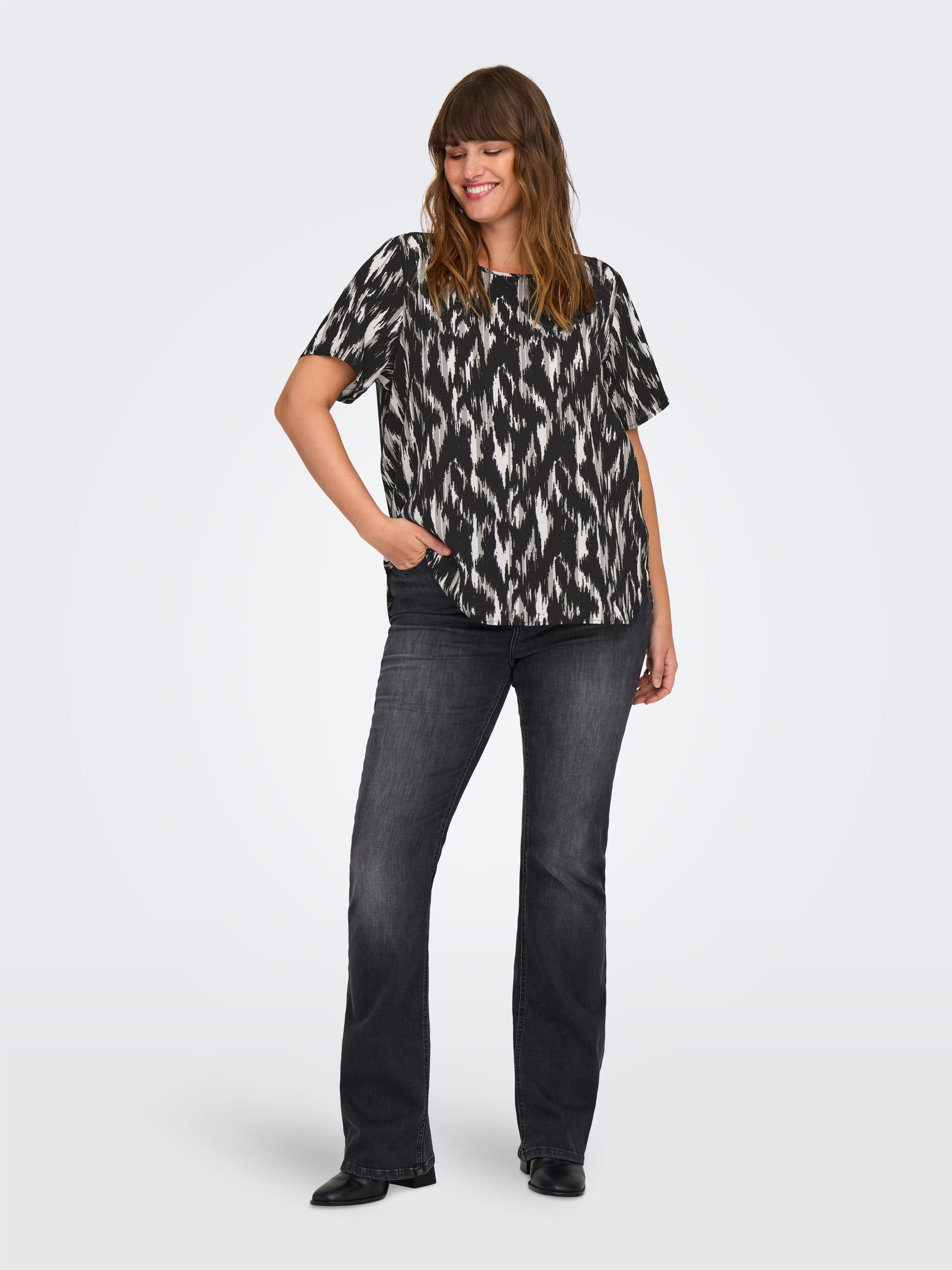 ONLY CARMAKOMA Shirtblouse CARVICA SS TOP WVN NOOS