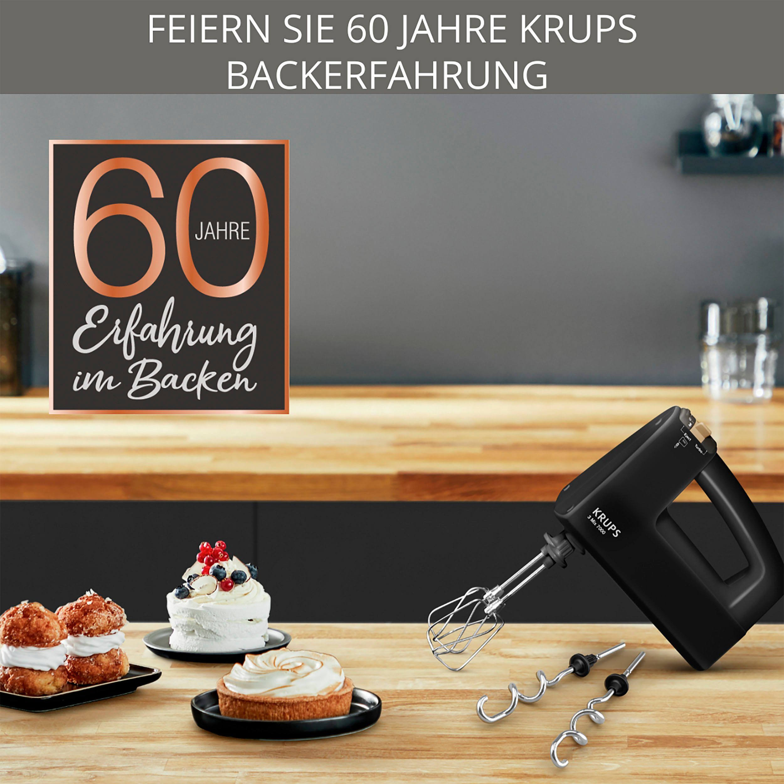 Krups Handmixer 3Mix 7000 beperkte editie, accessoiretas, garde+deeghaken, f60858