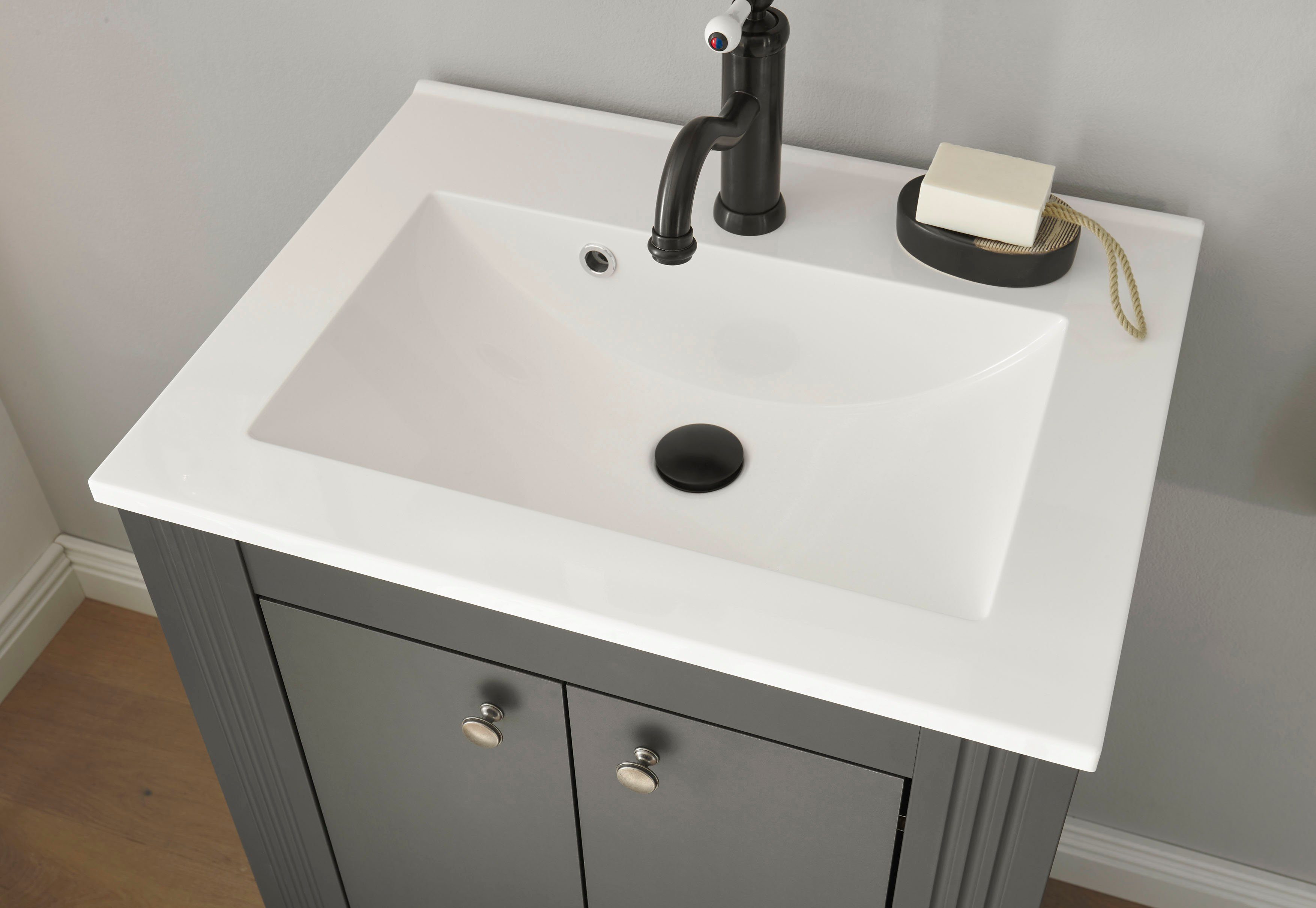 Home affaire Badkamerserie WESTMINSTER, Bad im Landhausstil, 2-teiliges Badezimmer in romantische rustieke stijl, exclusief by otto (2-delig)