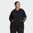 adidas performance capuchonsweatvest essentials full-zip hoodie (plus size) zwart