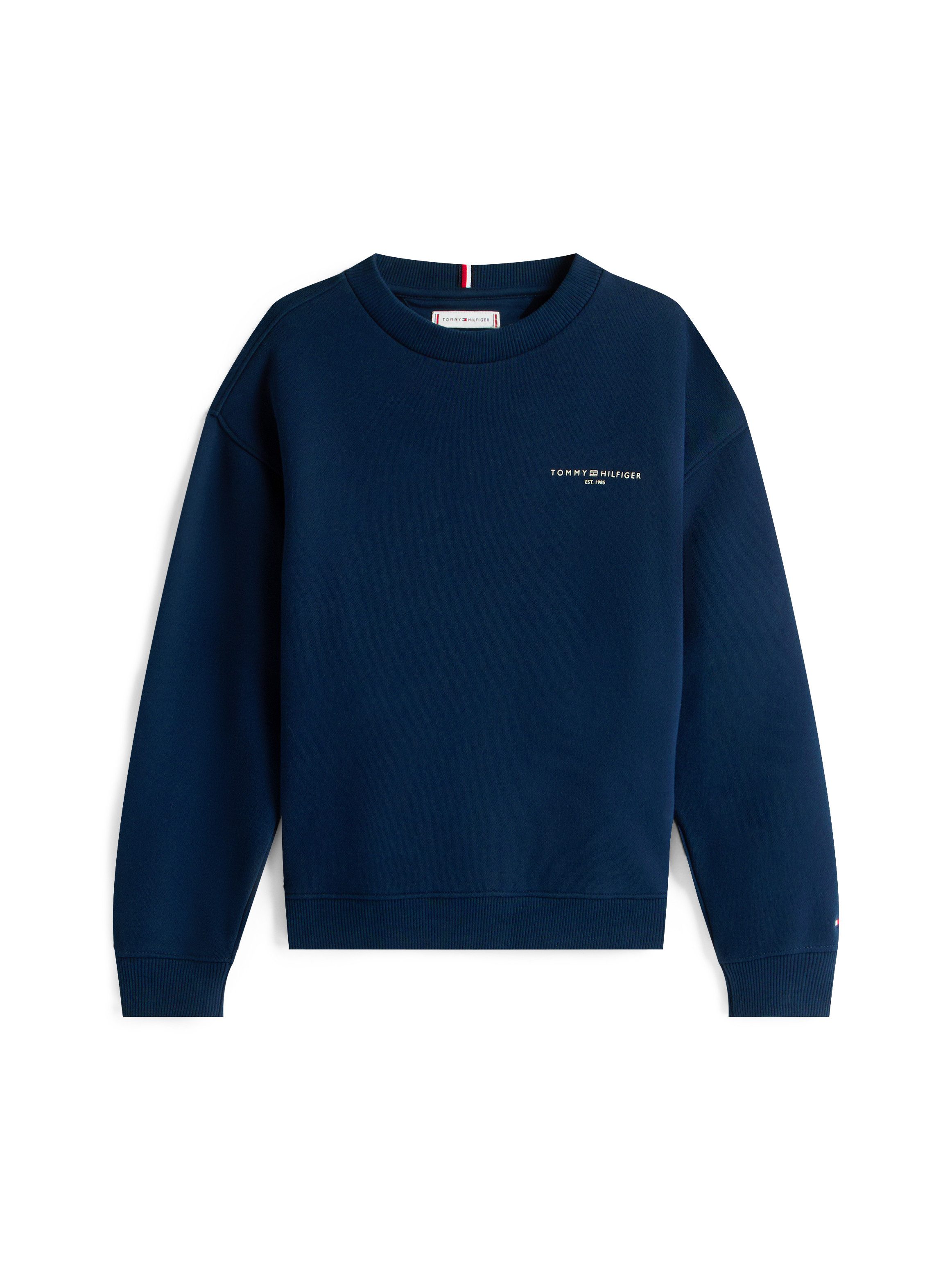 Tommy Hilfiger Sweatshirt MINI CORP C-NECK SWEATSHIRT voor kinderen tot 16 jaar, met logostiksel
