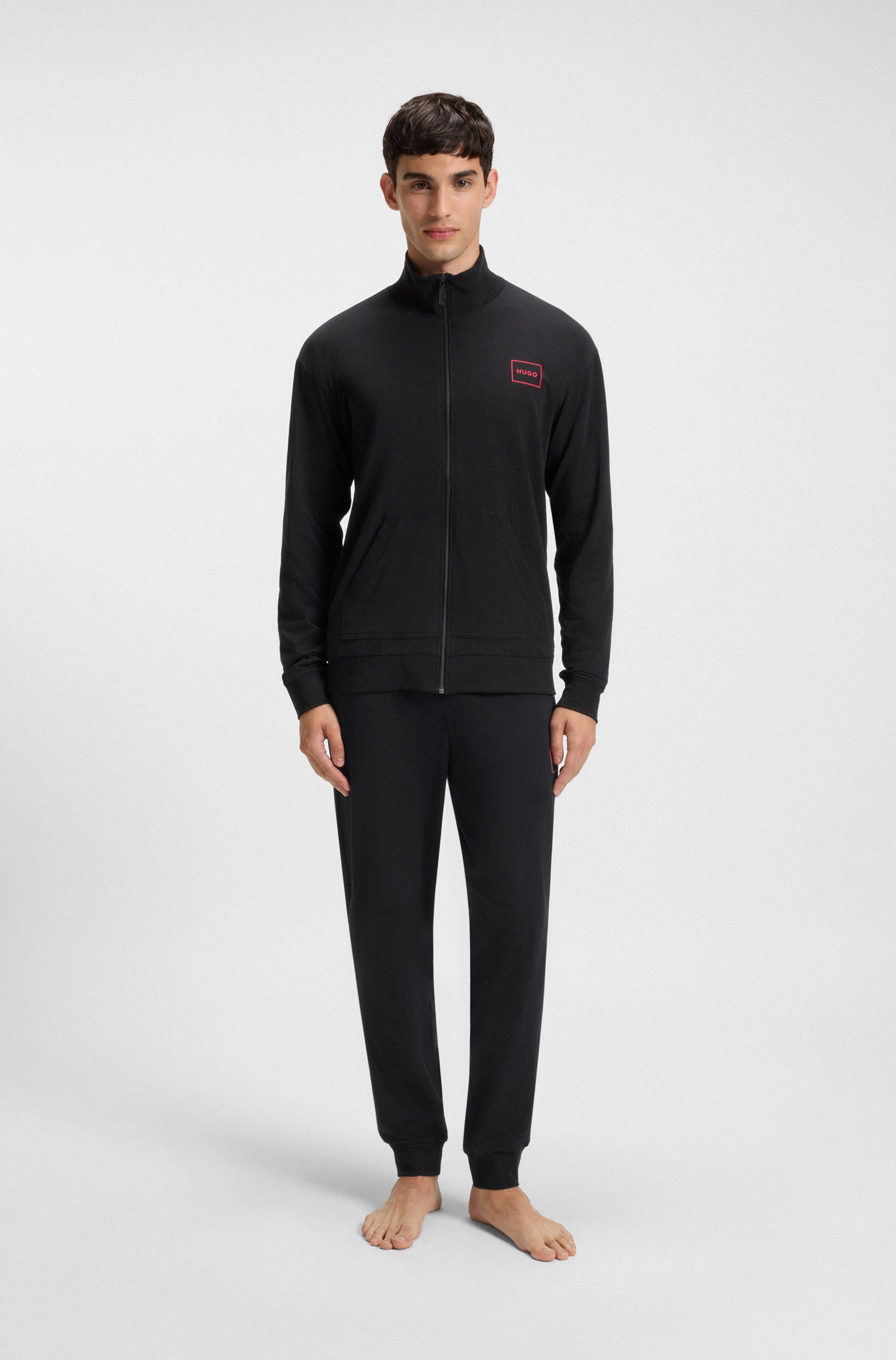 HUGO underwear Sweatvest Laze Zip Jacket met zakken opzij