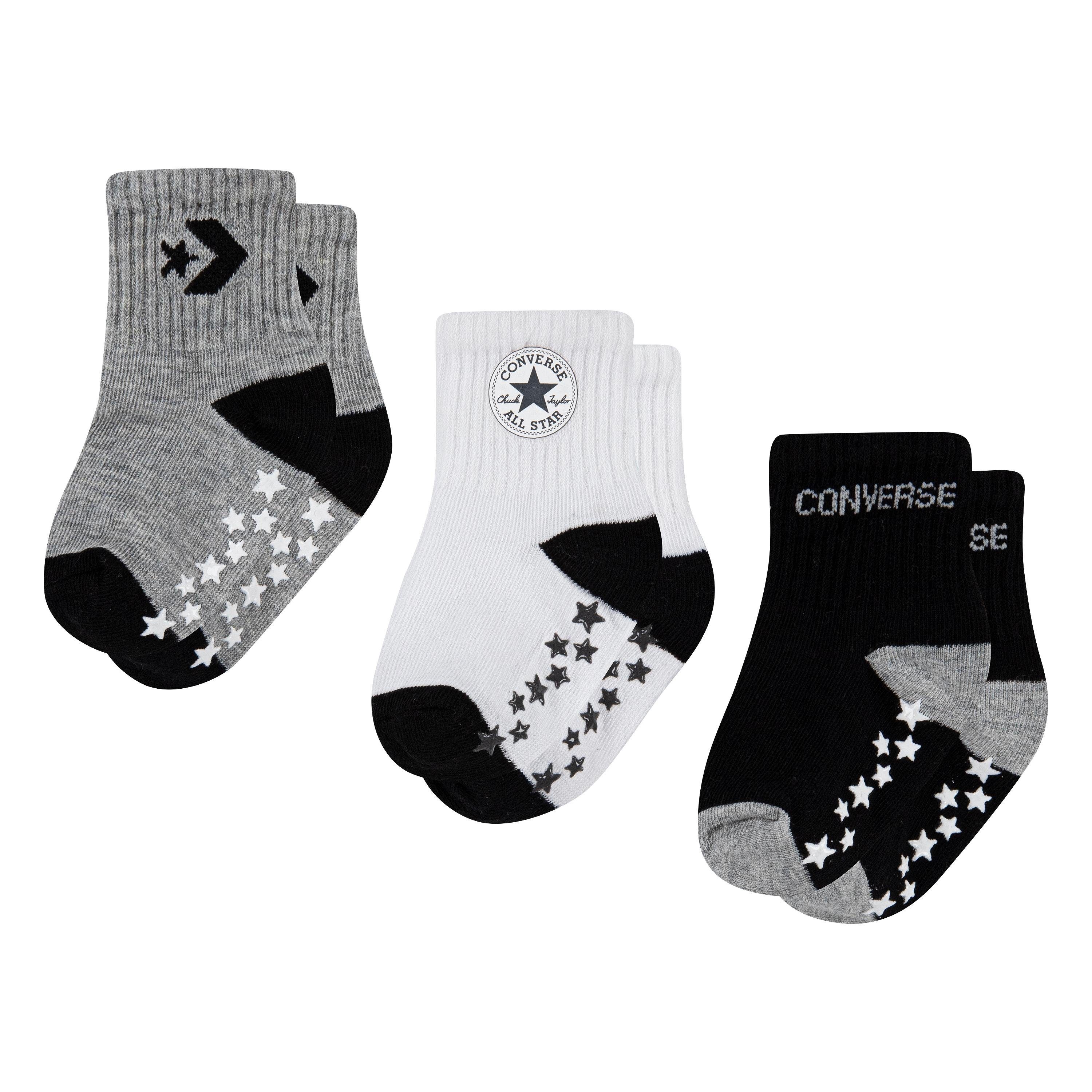 Converse Sportsokken CONVERSE LOGO INFANT TODDLER NO SLIP QUARTER 3 PK (3 paar)