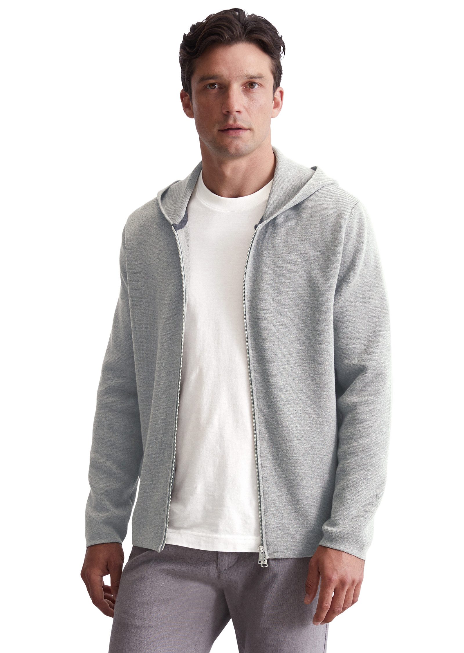 Marc O'Polo Capuchonvest met tweewegrits