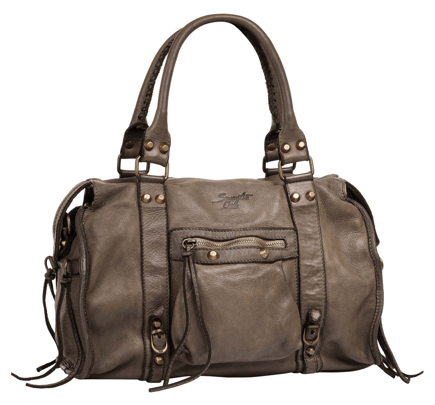 Samantha Look Shopper echt leer, made in italy (1-delig)