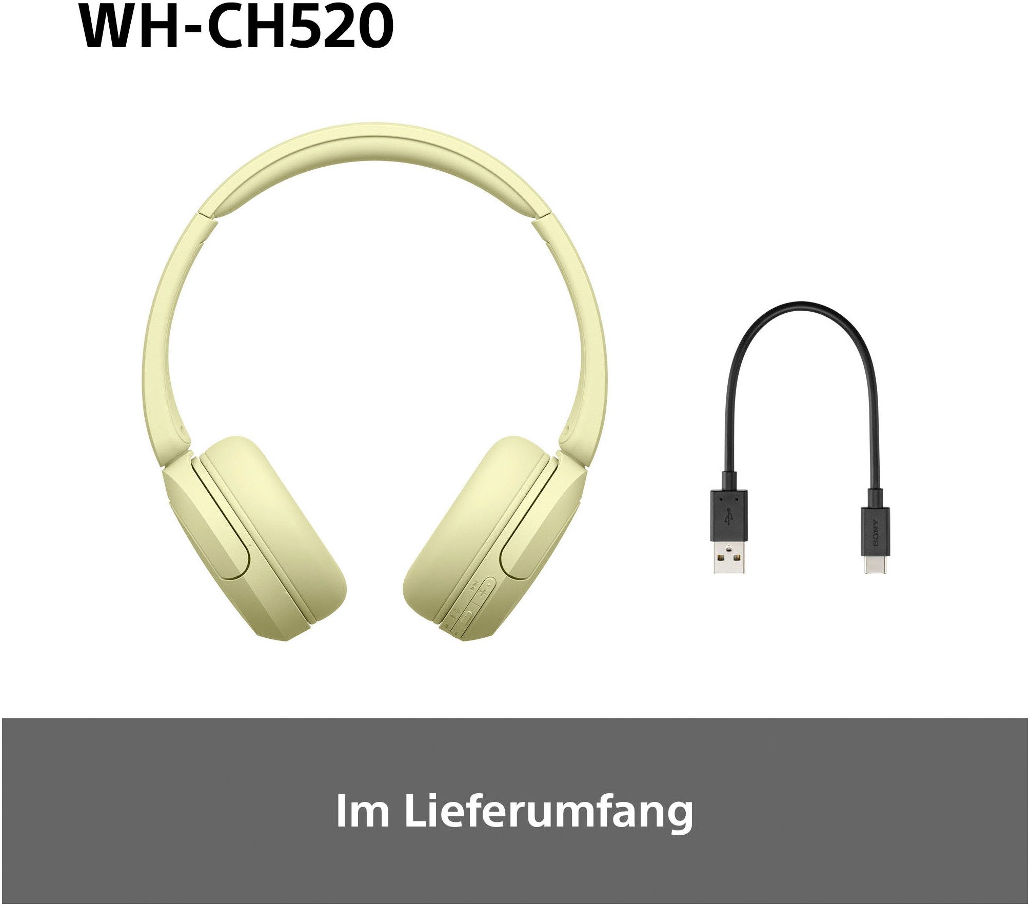 Sony Bluetooth-hoofdtelefoon WHCH520 200 uur max. accuduur (standby)