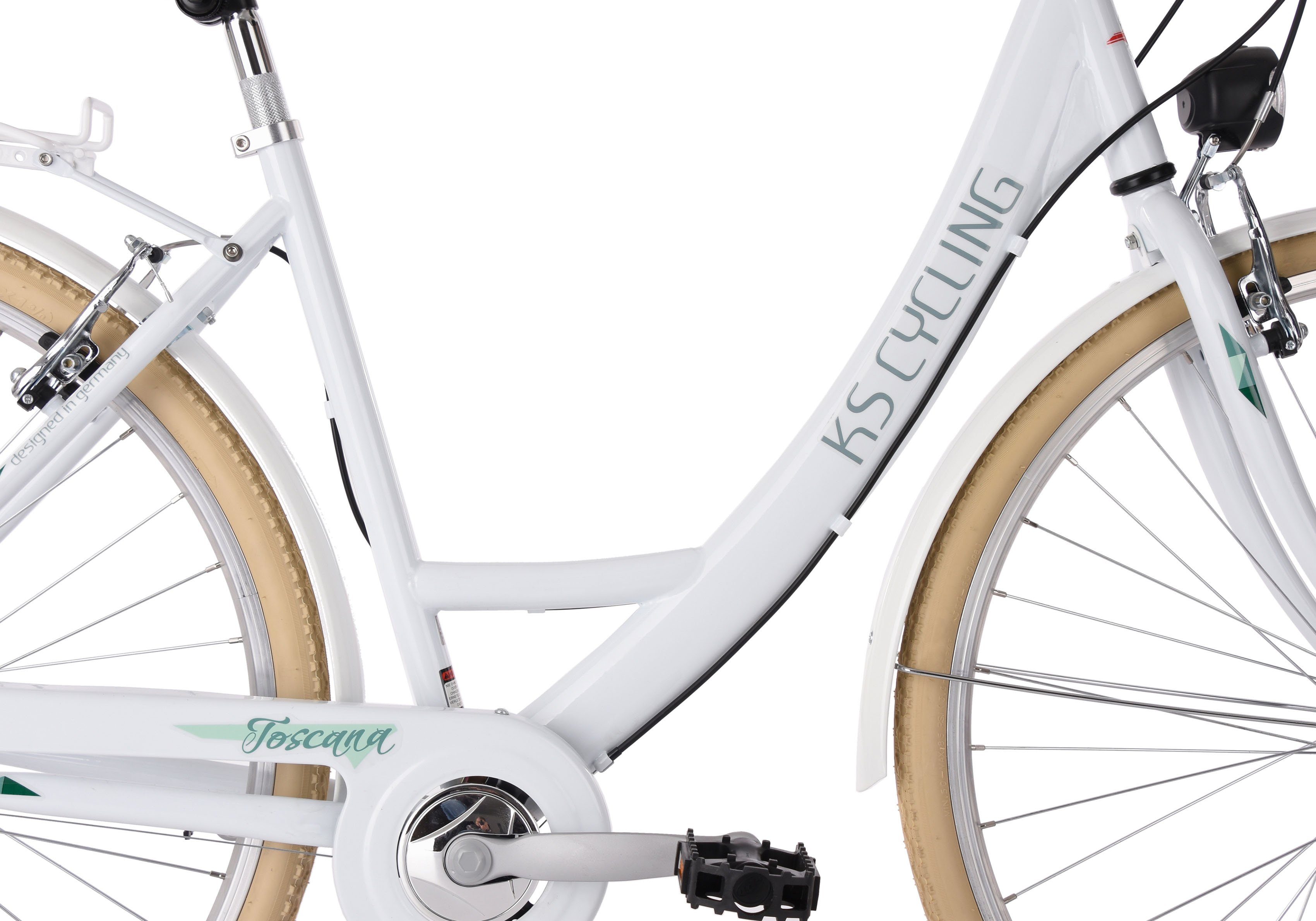 KS Cycling Citybike Toscana voor dames, kettingversnelling