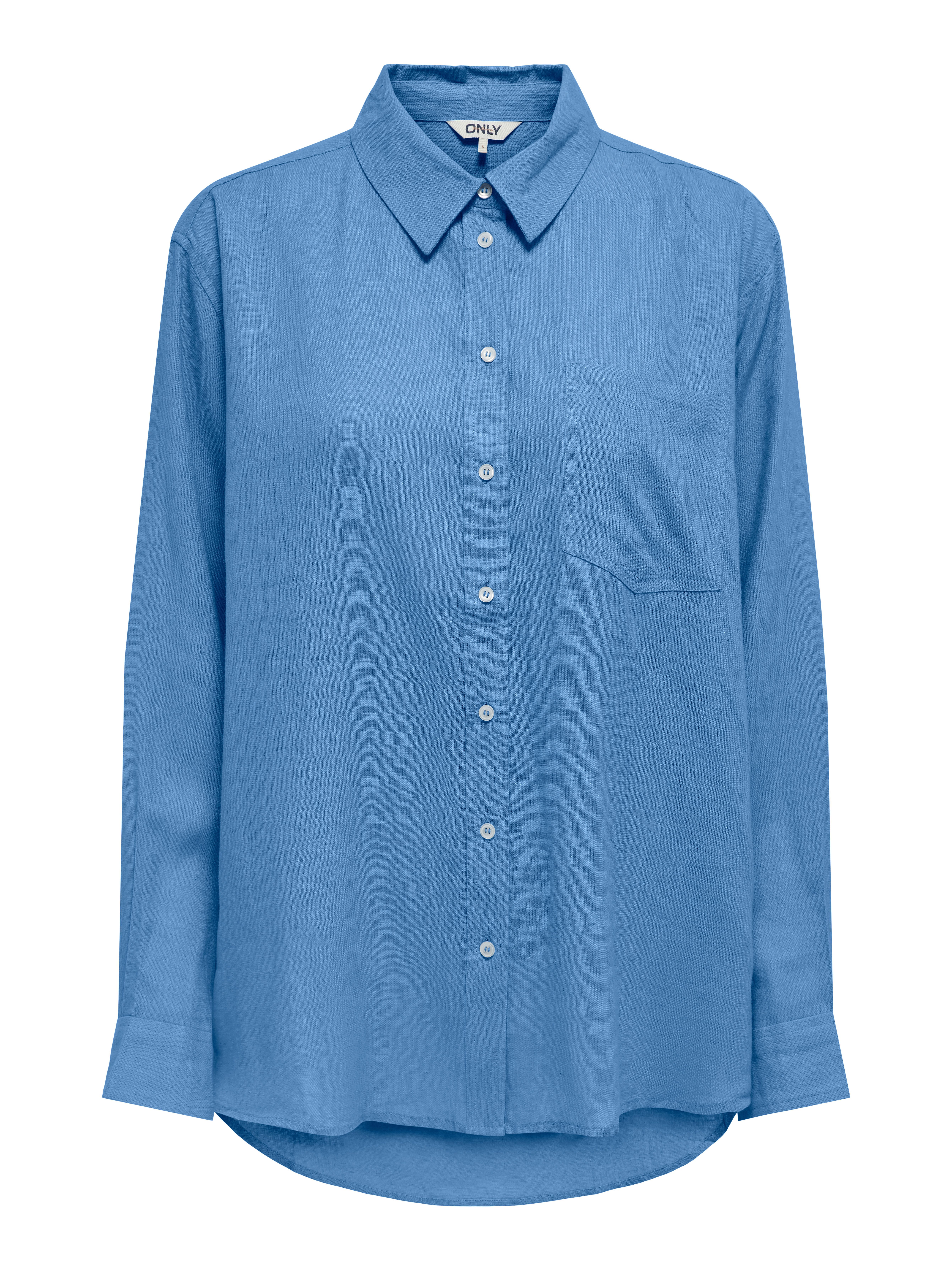 Only Lange blouse ONLTOKYO L/S LINEN BLEND SHIRT