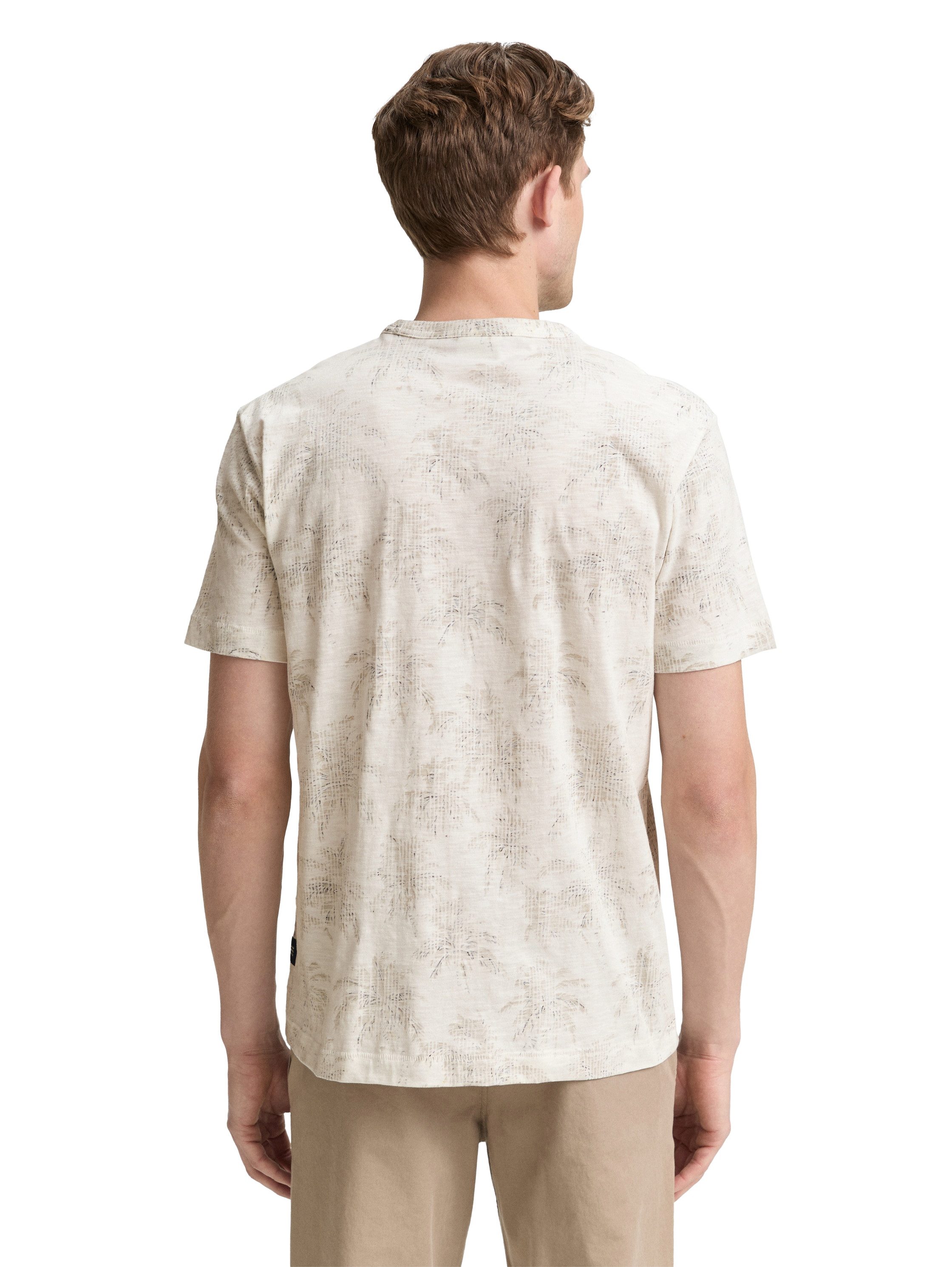 Tom Tailor T-shirt met all-over palmenprint