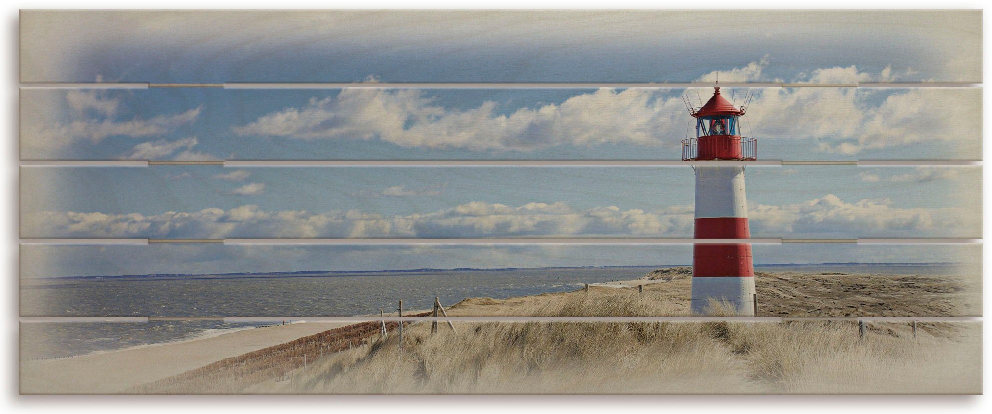 Artland Artprint op hout Vuurtoren Sylt