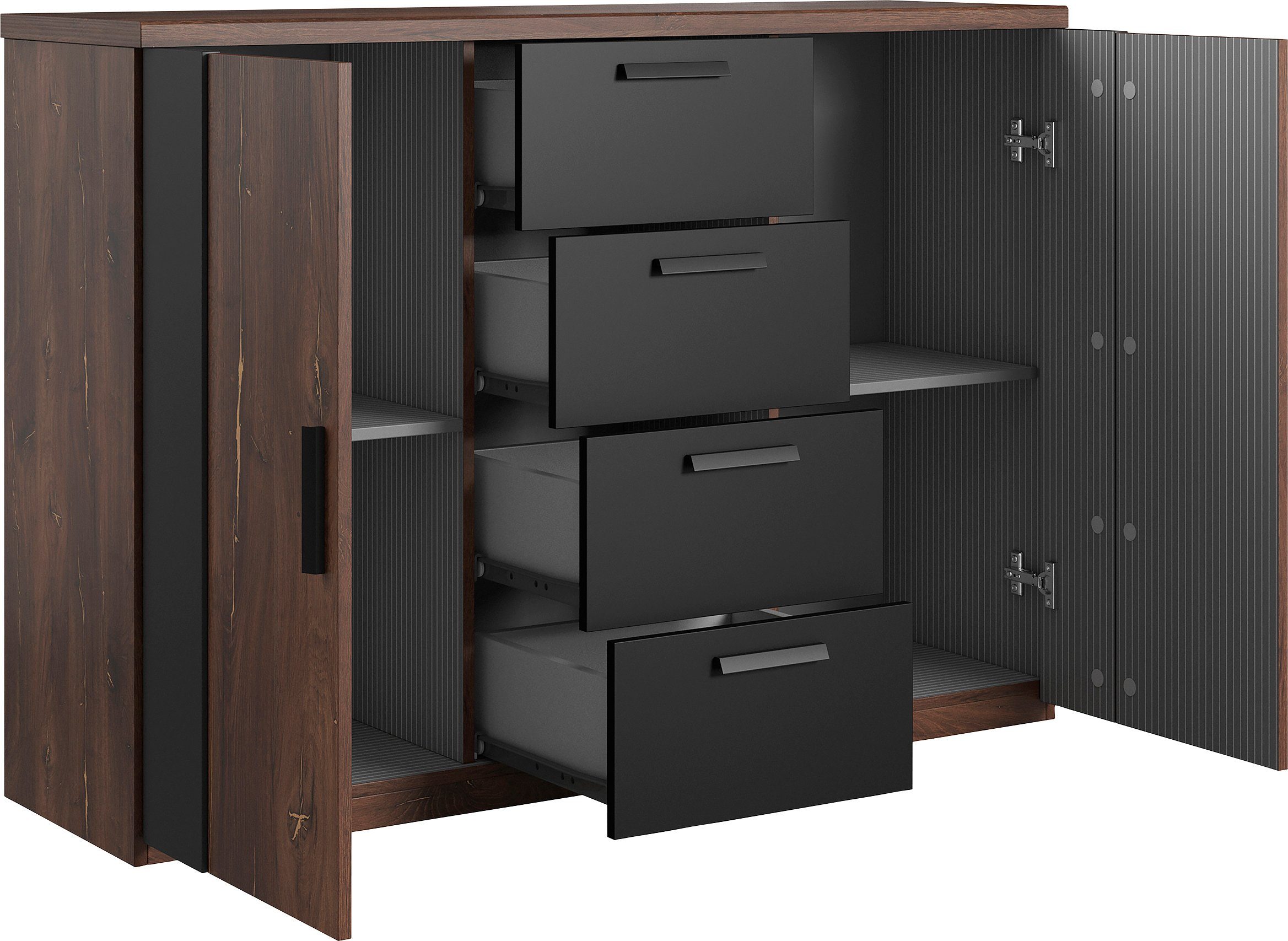 INOSIGN Ladekast Sigma, breedte 132 cm, moderne ladekast, Made in Europe Commode met veel opbergruimte, inlegplanken verstelbaar, dressoir