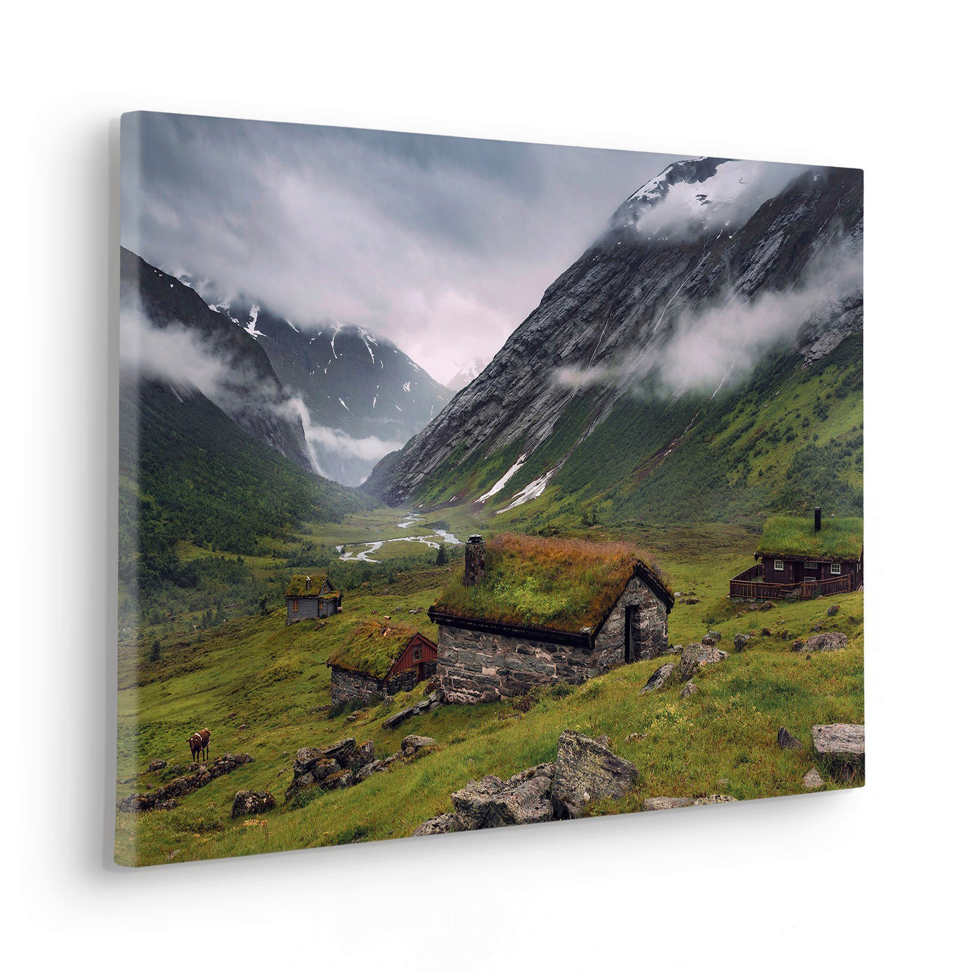 Komar Artprint op linnen Moody Mountains - Afmeting 60 x 40 cm (1 stuk)