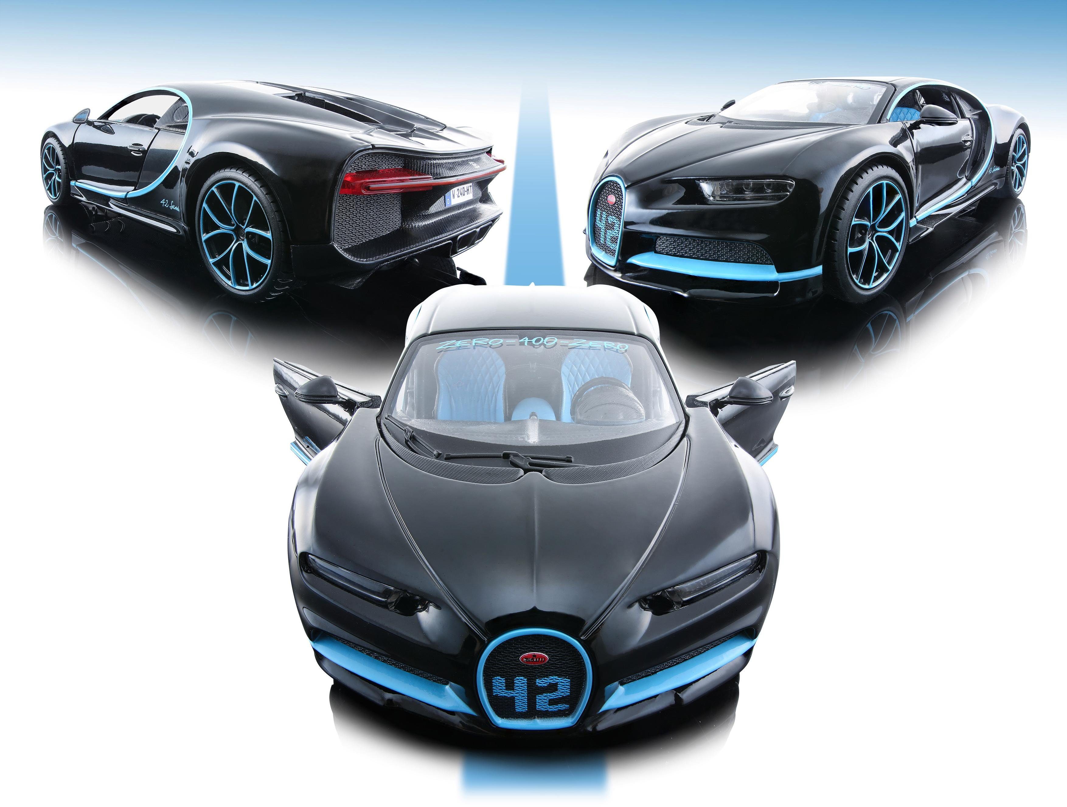 Maisto® Auto op schaal Bugatti Chiron, 1:24, zwart
