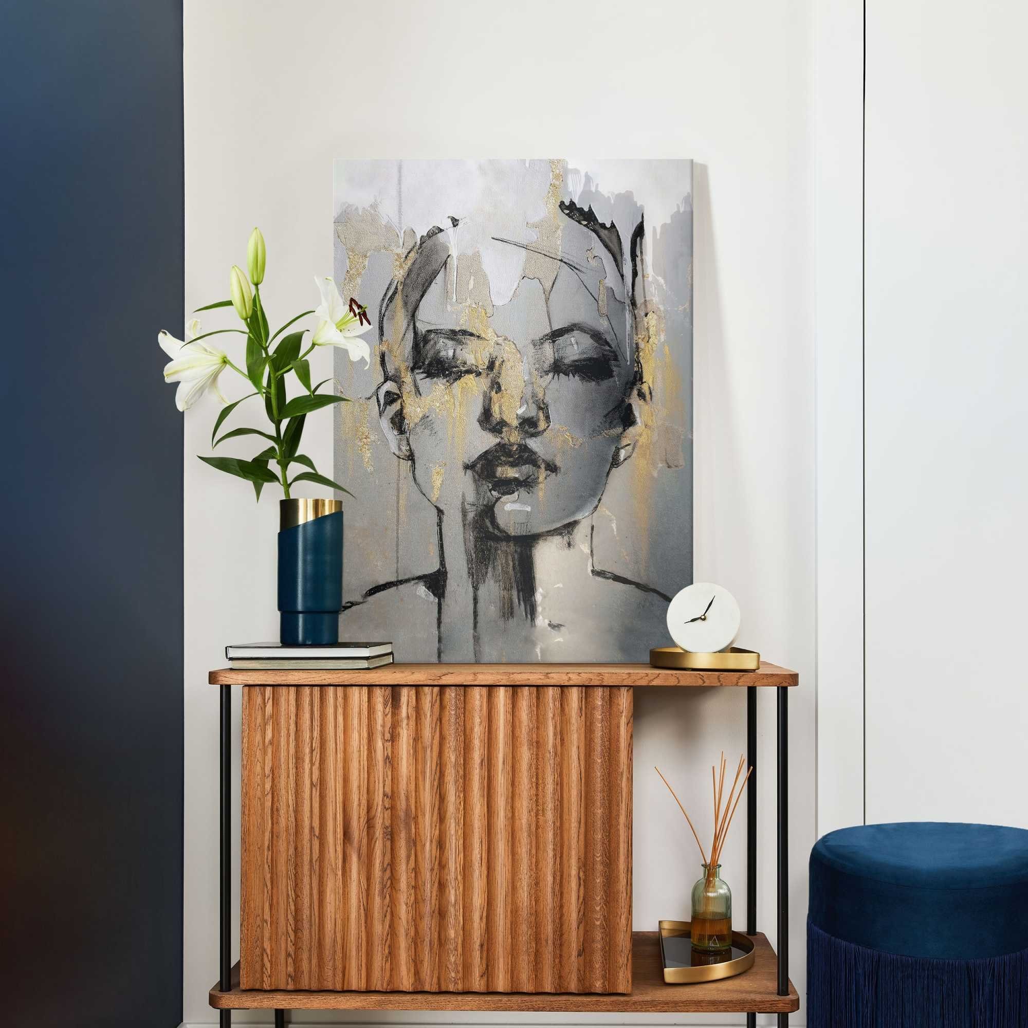 Reinders! Artprint op linnen Goudkleurige gezicht