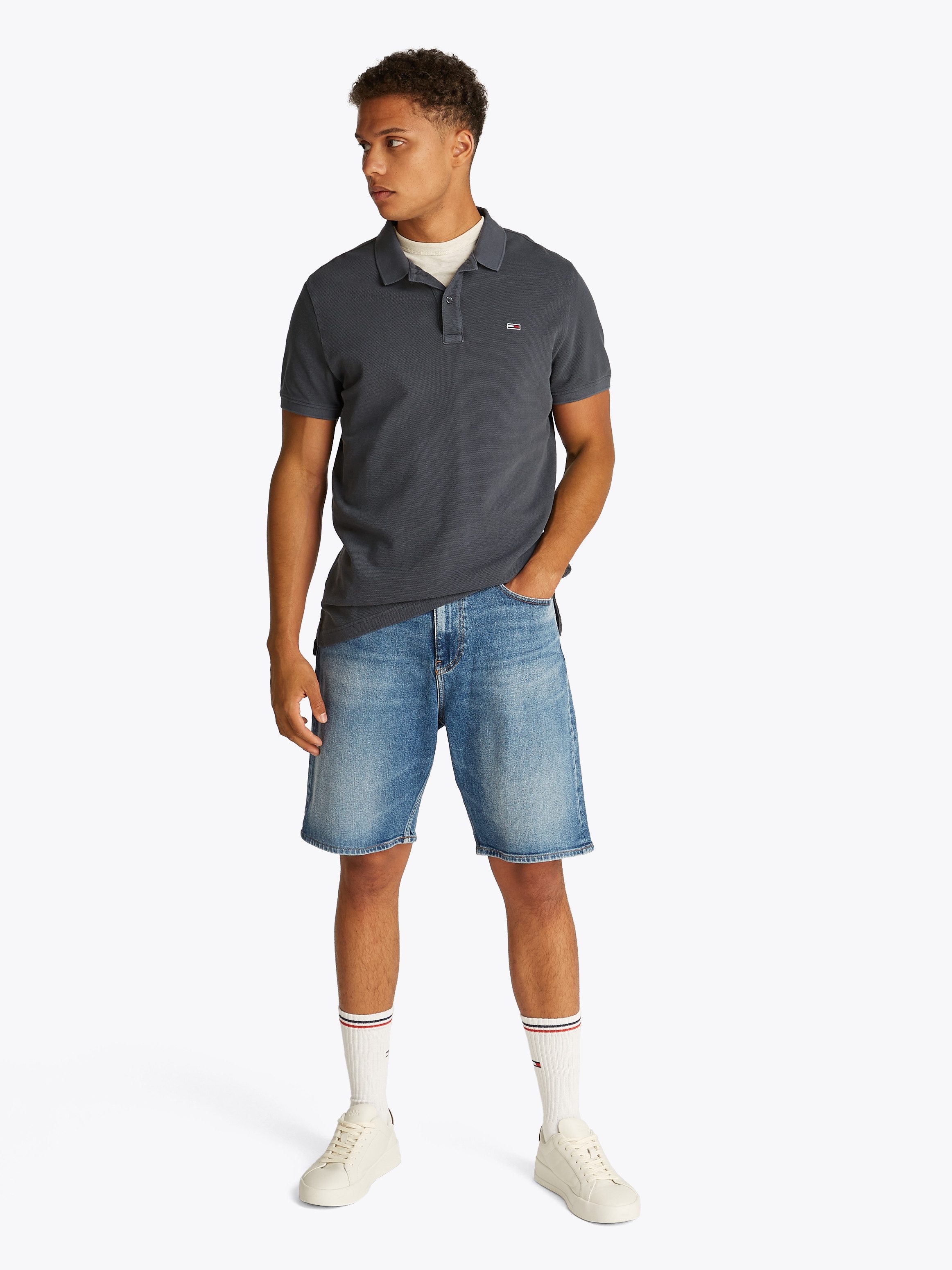 TOMMY JEANS Poloshirt TJM SLIM ESSENTIAL GD POLO SS