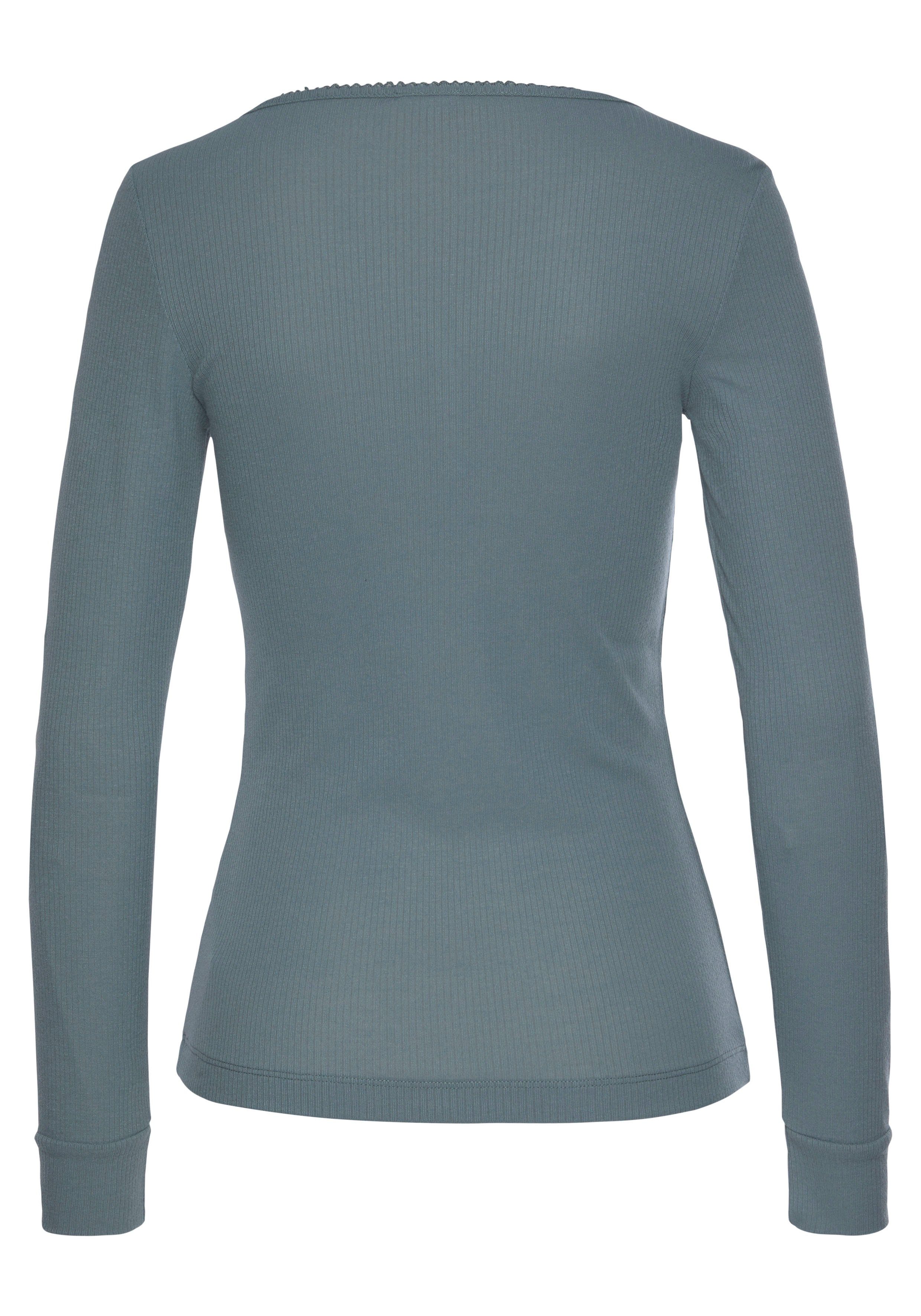 Lascana Pyjama top van ribbreisel