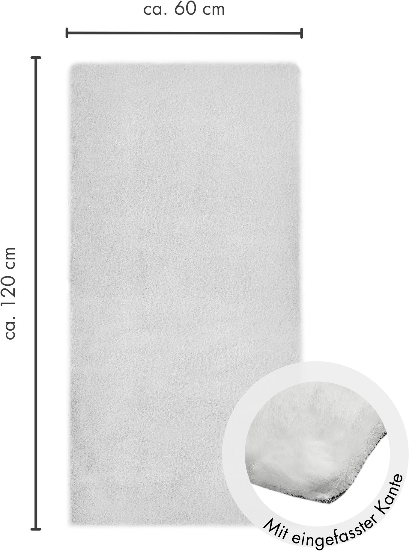 my home Hoogpolig vloerkleed Lugano Kunstbont, effen kleuren, zeer zacht en knuffelig