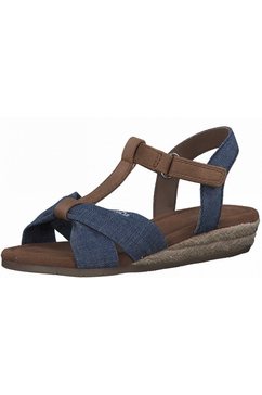 s.oliver sandalen met logo-embleem blauw