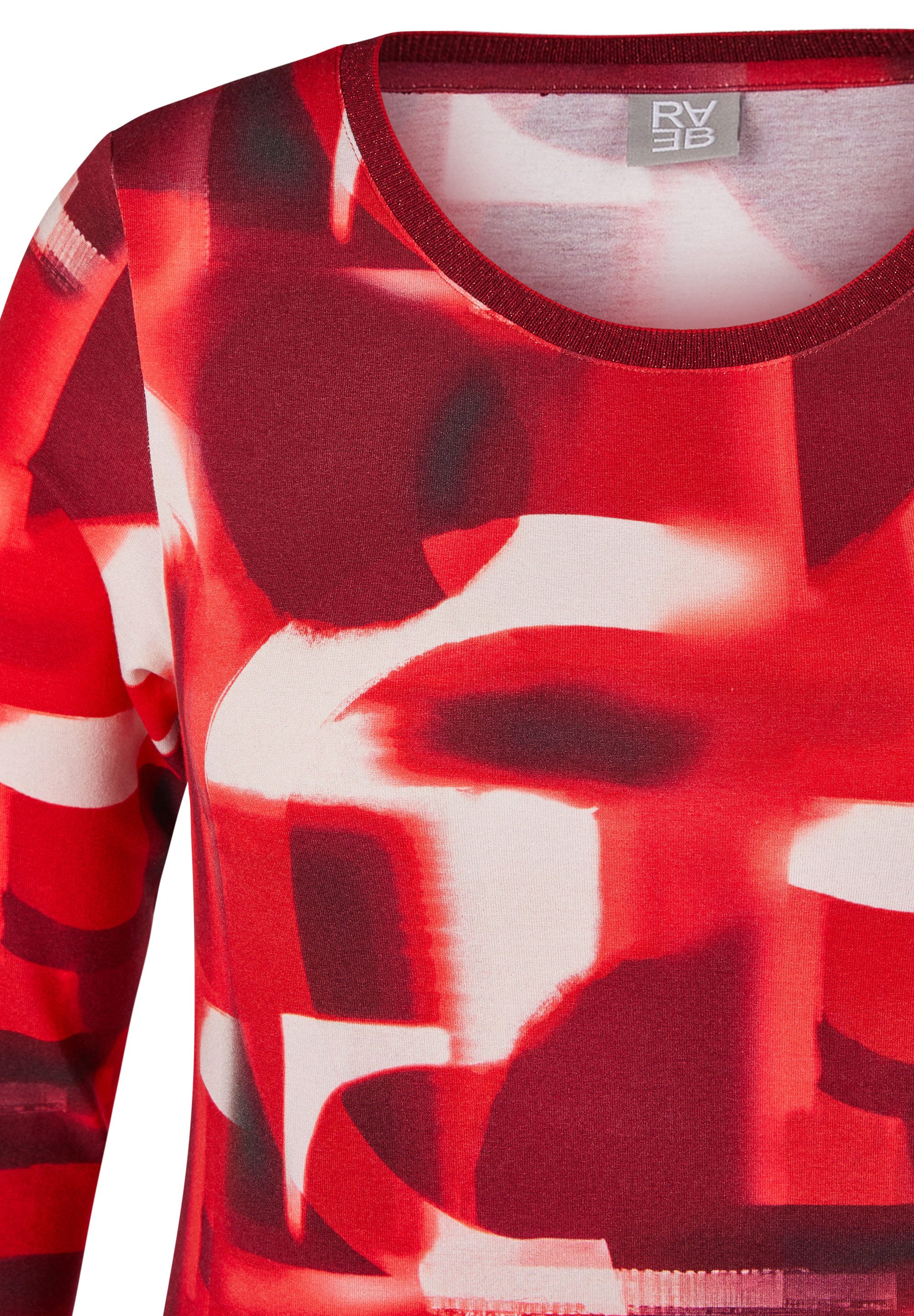 Rabe Shirt met 3/4 mouwen met grafisch patroon en glitter-ronde hals