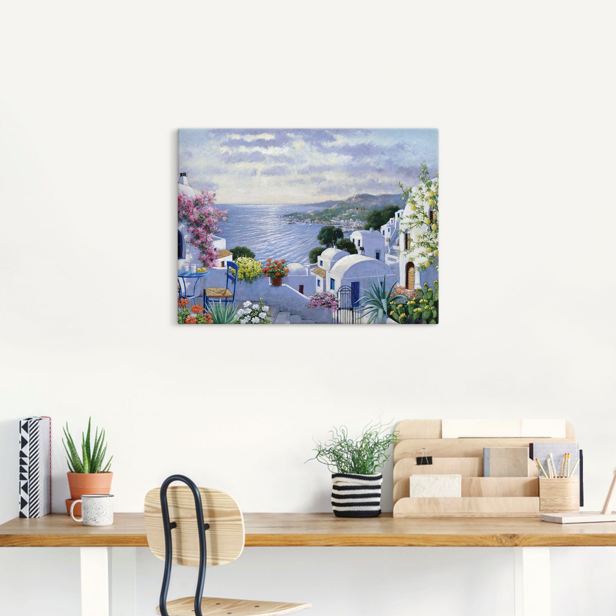 Artland Artprint Fonkelend Griekenland als artprint op linnen, poster, muursticker in verschillende maten